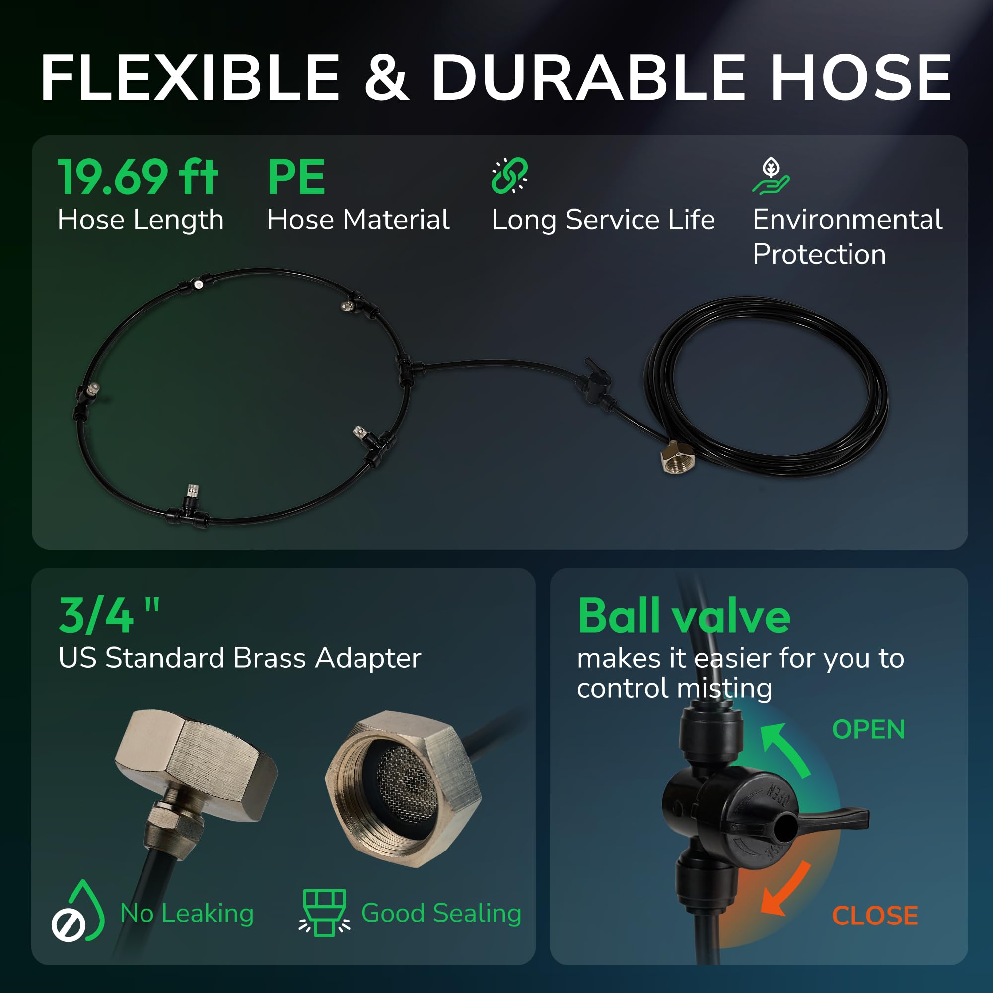 Tornado 20 Inch Outdoor Wall Mount Fan High Velocity Metal Misting Fan For Commercial, Industrial, Residential, Greenhouse Use 3