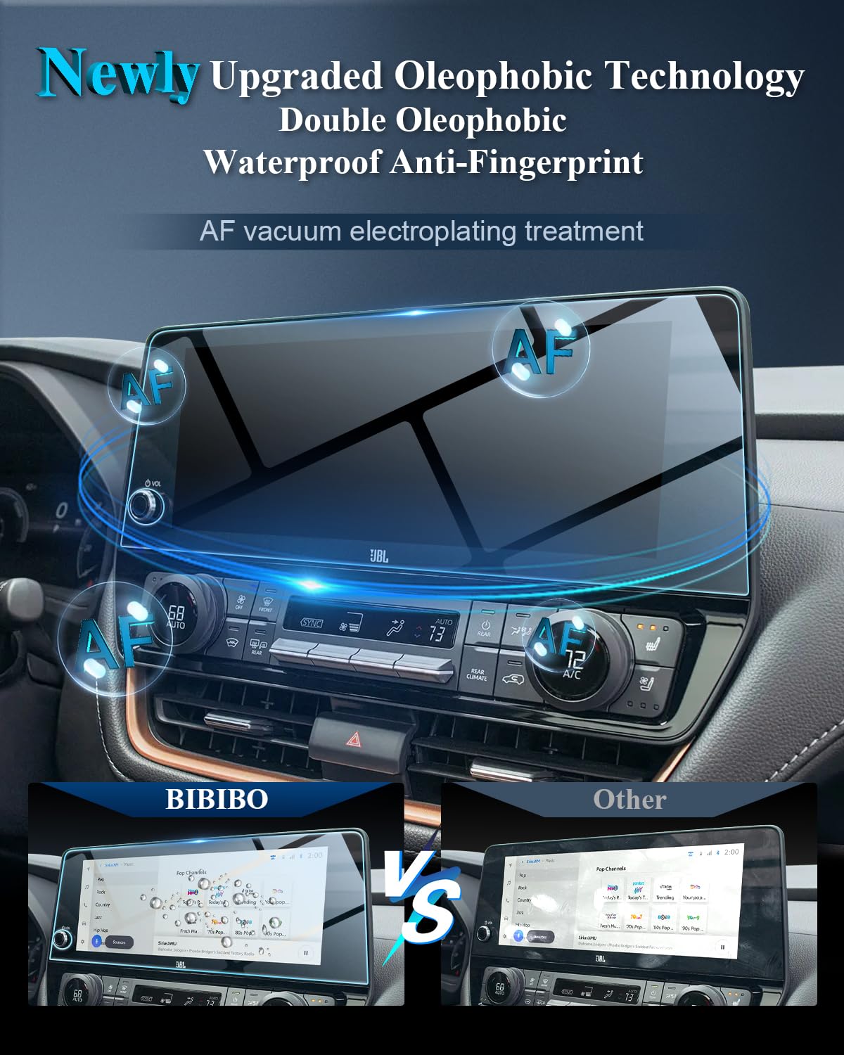 Bibibo For 2024 2025 Toyota Grand Highlander Screen Protector 2024 2025 Toyota Grand Highlander Xle/Limited/Platinum 12.3 Inch Display,2024 Grand Highlander Radio Tempered Glass Screen Protector 2024 2025 Grand Highlander