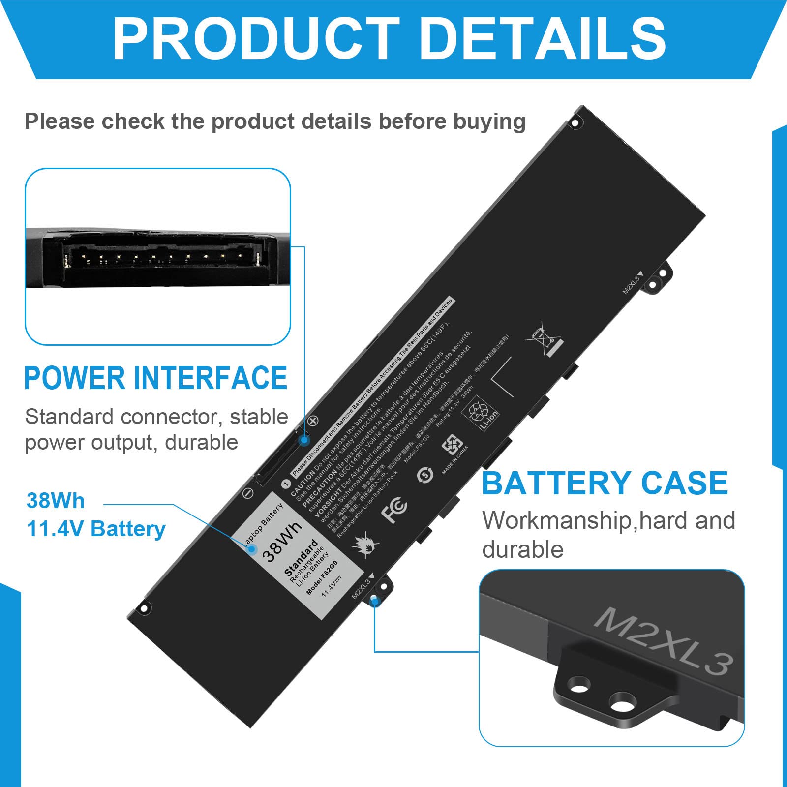 Fancy Buying 39Dy5 F62G0 Battery For Dell Inspiron 13 7000 I7373 7373 7386 2 In 1 7370 7380 5370 P83G P87G P91G P83G001 P83G002