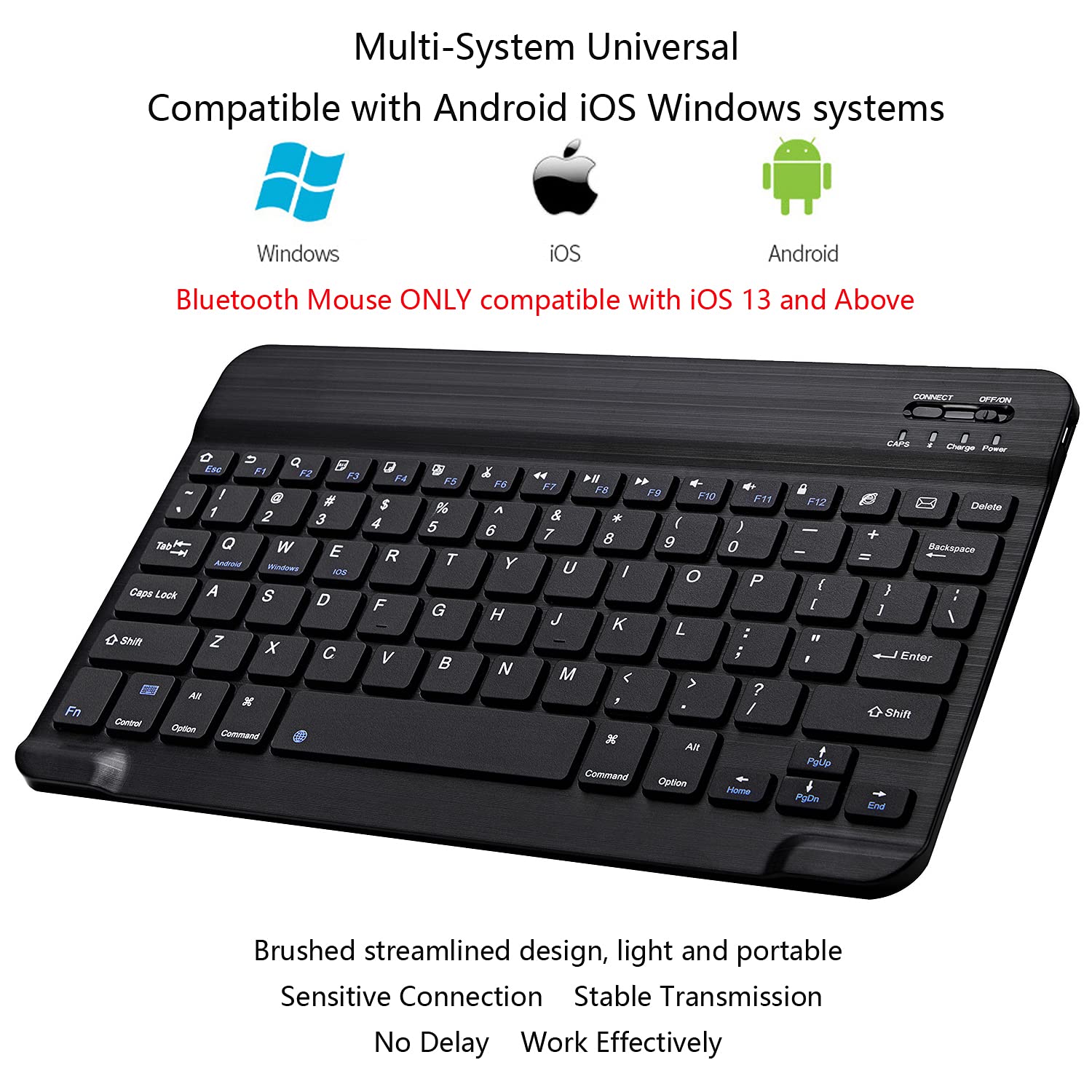 Ultra Slim Bluetooth Keyboard And Mouse Combo Rechargeable Portable Wireless Keyboard Mouse Set For Apple Ipad Iphone Ios 13 And