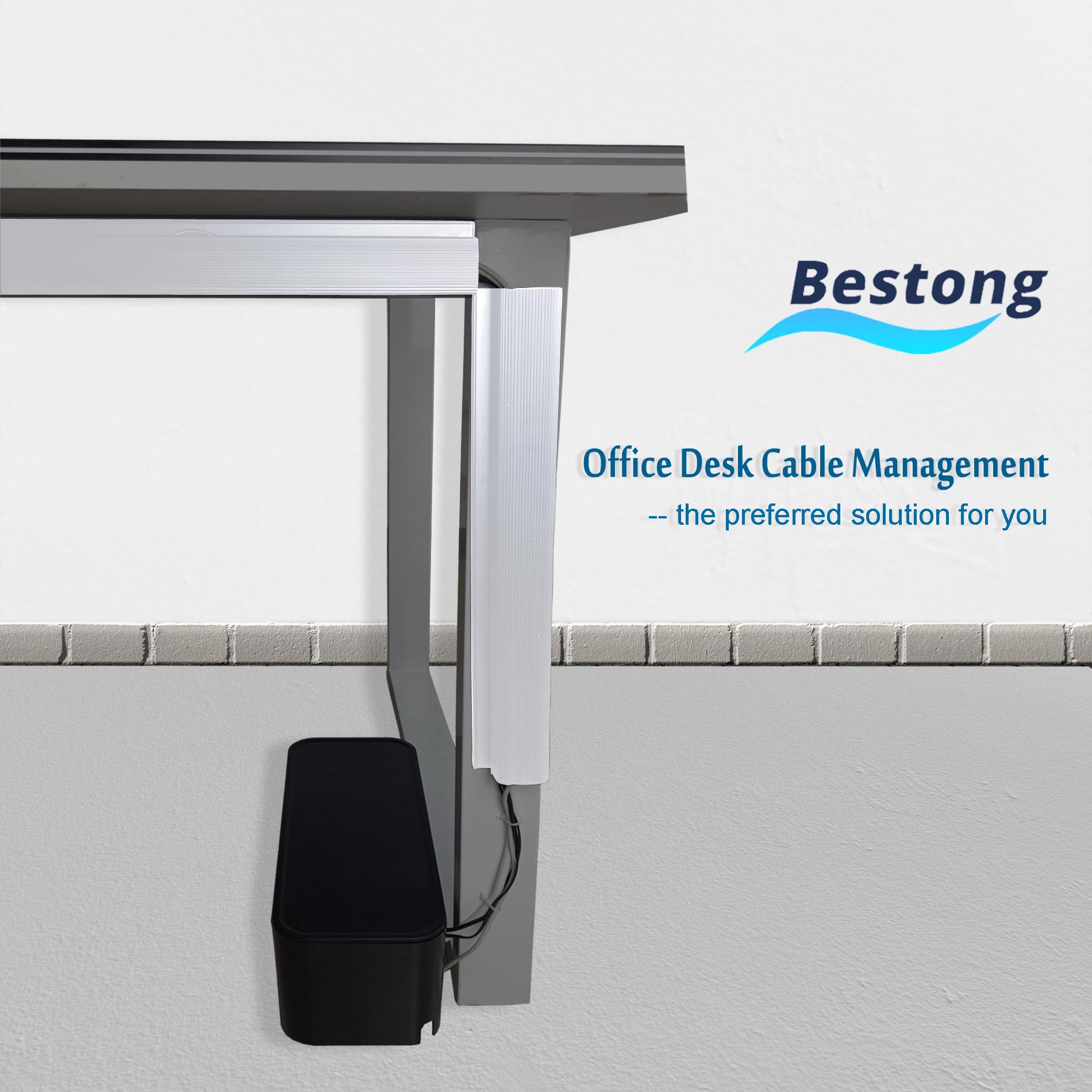 Cable Management Under Desk J Channel   Neat And Easy Cord Organization Solution