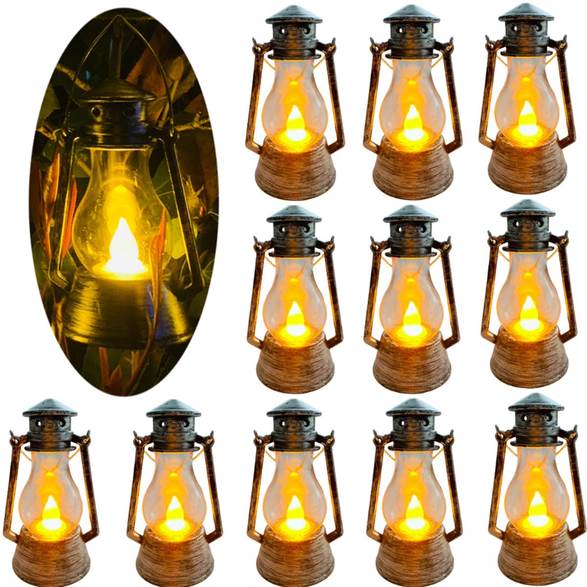 WANGMINGTU 12 Pack Mini Lantern for Little Cowboy Centerpieces Tables Ideas Western Party Favor Decorations Wedding Decor Campin