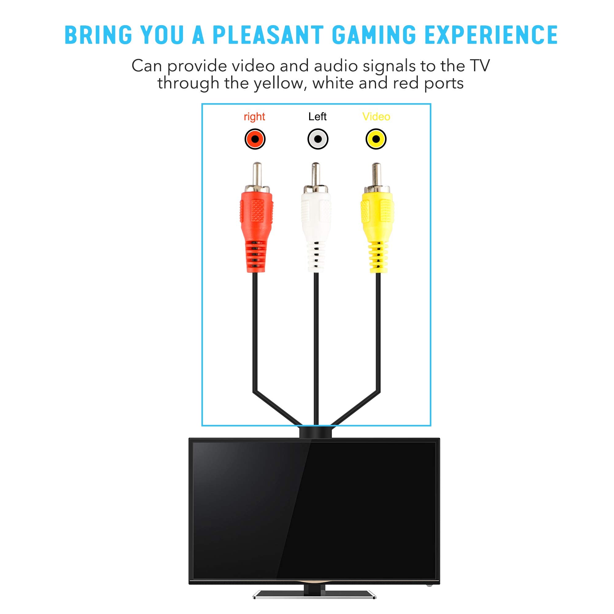 6Ft Av Cable For Ps2 Ps1 Ps3, Av To Rca Composite Audio Video Tv Cord Compatible With Playstation 1 2 3