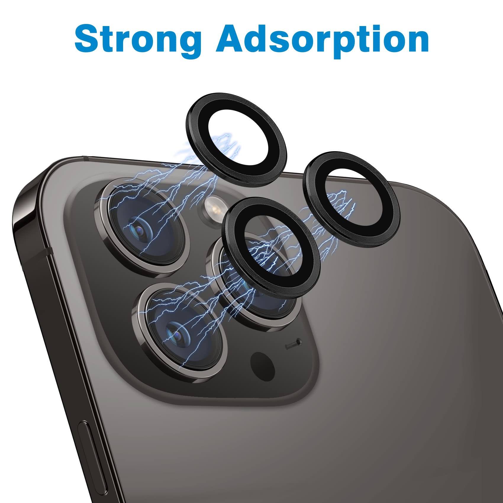 Hsefo Compatible With Iphone 13 Pro For 13 Pro Max Camera Lens Protector, Anti Scratch Lens Cover 9H Tempered Glass Metal Camera