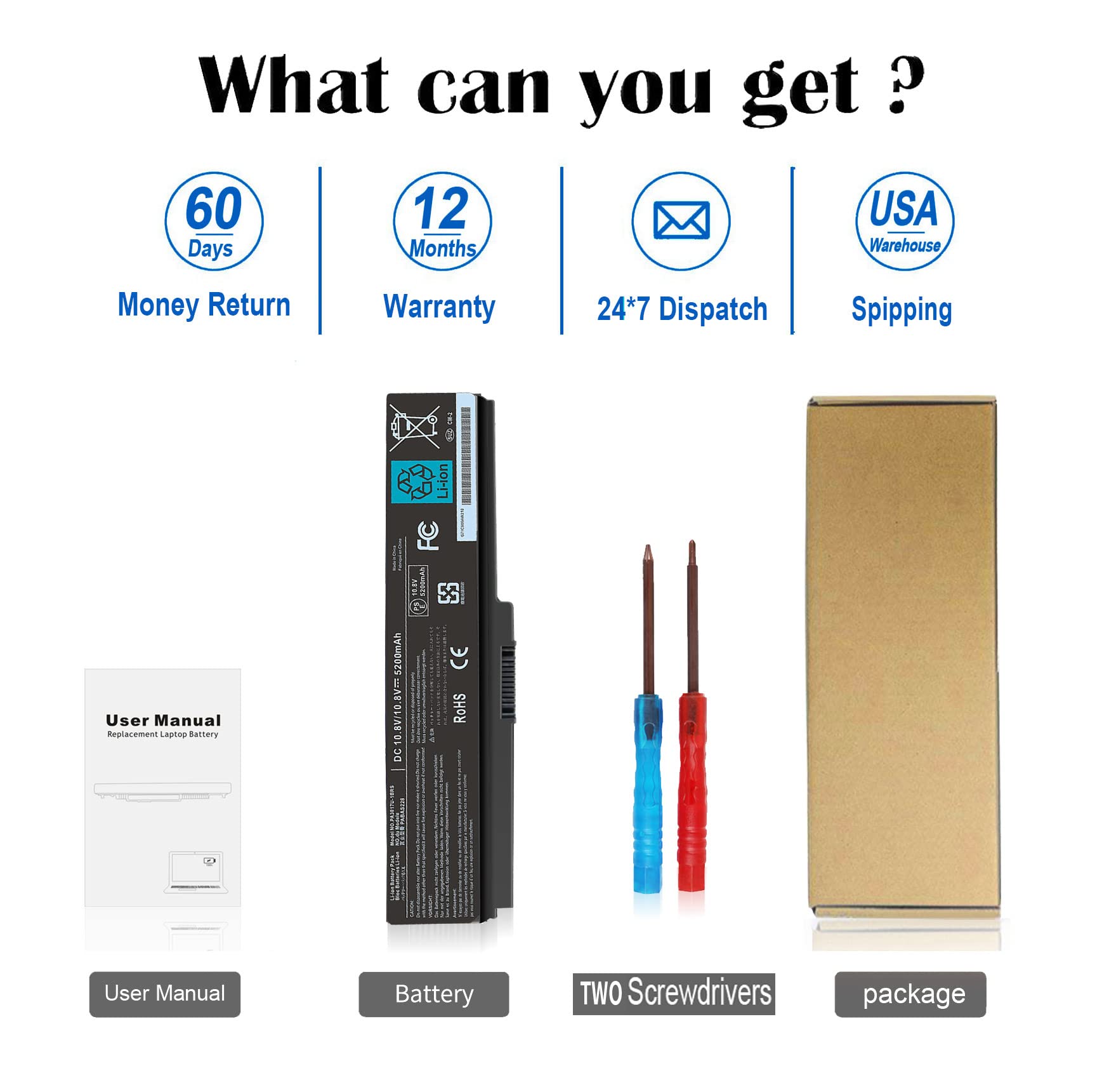 Pa3817U 1Brs Battery For Toshiba Satellite P755 P745 L755 L755D L775 L775D L745 L655 L675 L645 C655 C675 A655 M645 Series P745 S