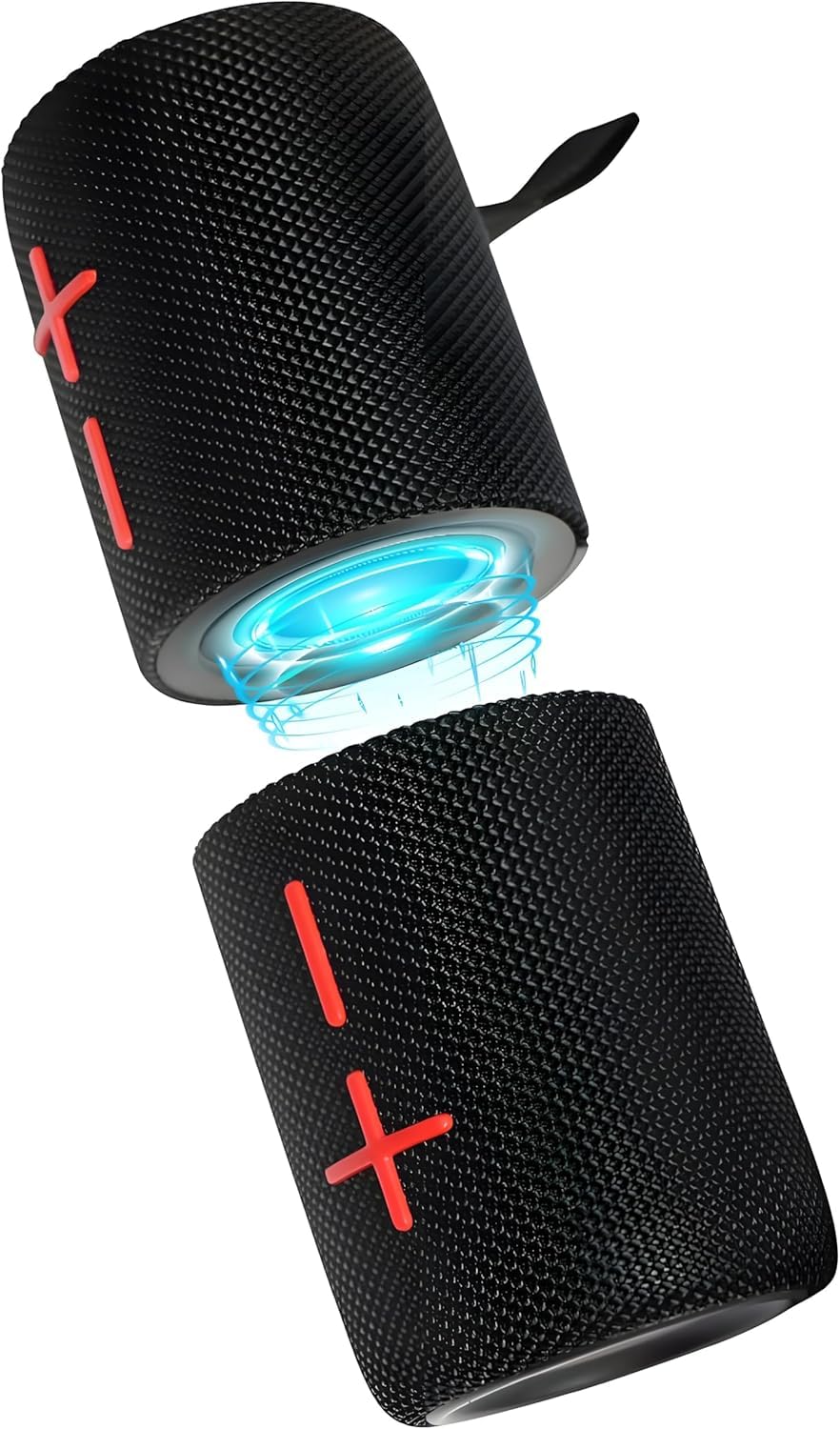2 in 1 Magnetic Dual Splittable Bluetooth Speaker, IPX6 Waterproof Split Portable Wireless Speaker with 20W Loud Stereo Sound, B