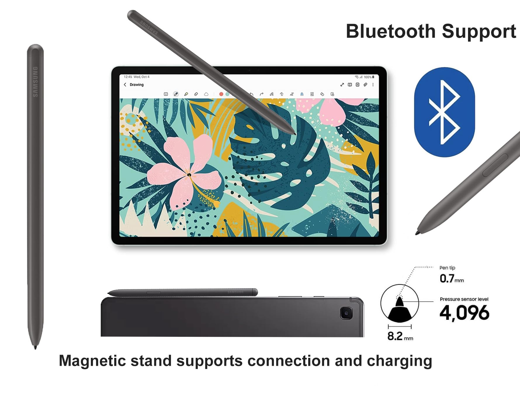 Samsung Galaxy Tab S6 Lite Android Tablet (10.4 2K Touchscreen, 128Gb Storage(64Gb+64Gb Sd Card), S Pen For Note-Taking, Drawing