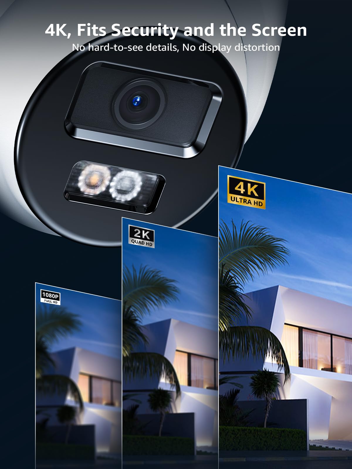 Annke C800 4Pcs Ultra Hd 4K Poe Security Cameras With Ai Human/Vehicle Detection, 8Mp Turret Ip Camera With Audio, 100 Ft Exir 2.0 Night Vision, H.265+, Ip67 Weatherproof, Support 512Gb Micro Sd