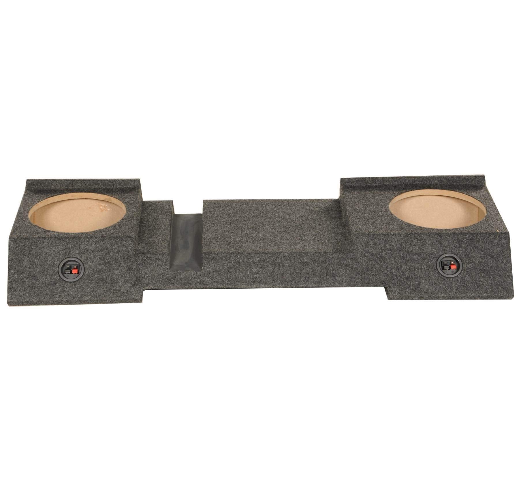 Q Power GMC AVALANCHE10 Dual 10" Under Seat Down Firing Subwoofer Enclosure Charcoal MDF