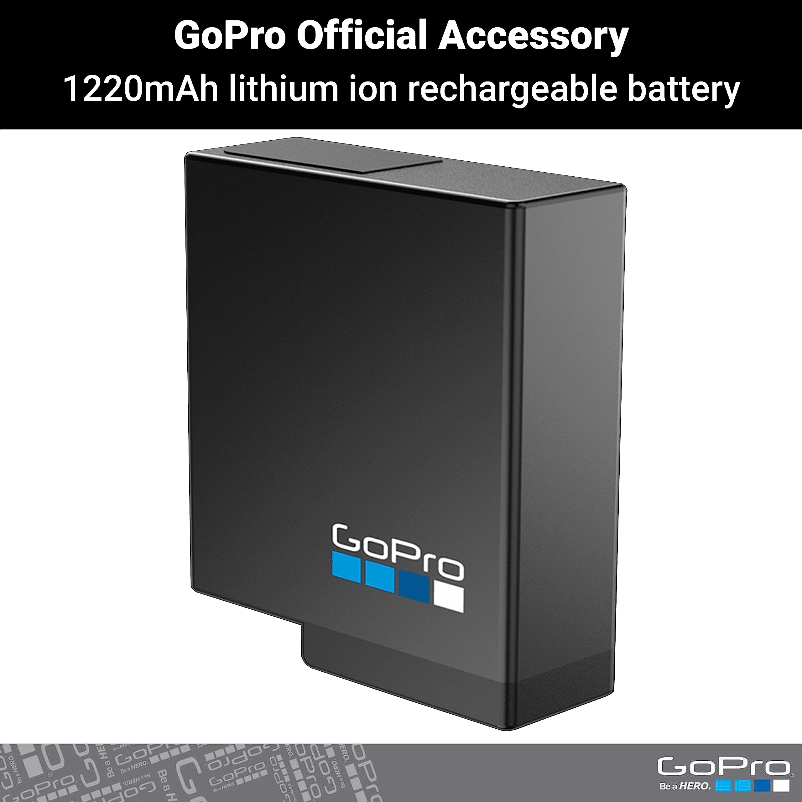 Gopro Aabat-001 Camera Rechargeable Replacement Battery For Hero7 Black/Hero6 Black/Hero5 Black (Gopro Official Accessory)
