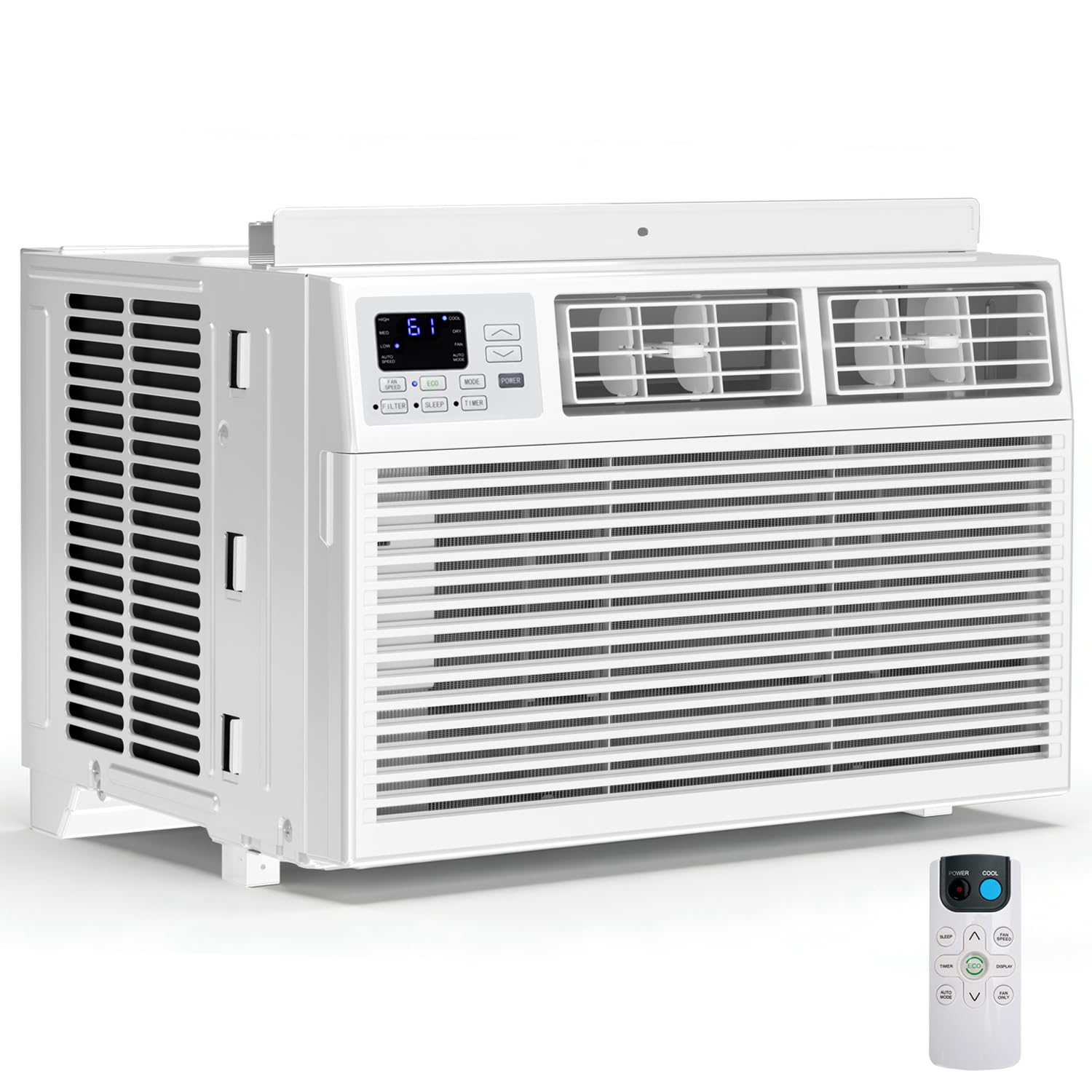 12,000 BTU Window Air Conditioner, 3-in-1 AC Unit with Dehumidifier for Large Room/Living Room Up to 550 Sq. Ft, Quiet & Energy 