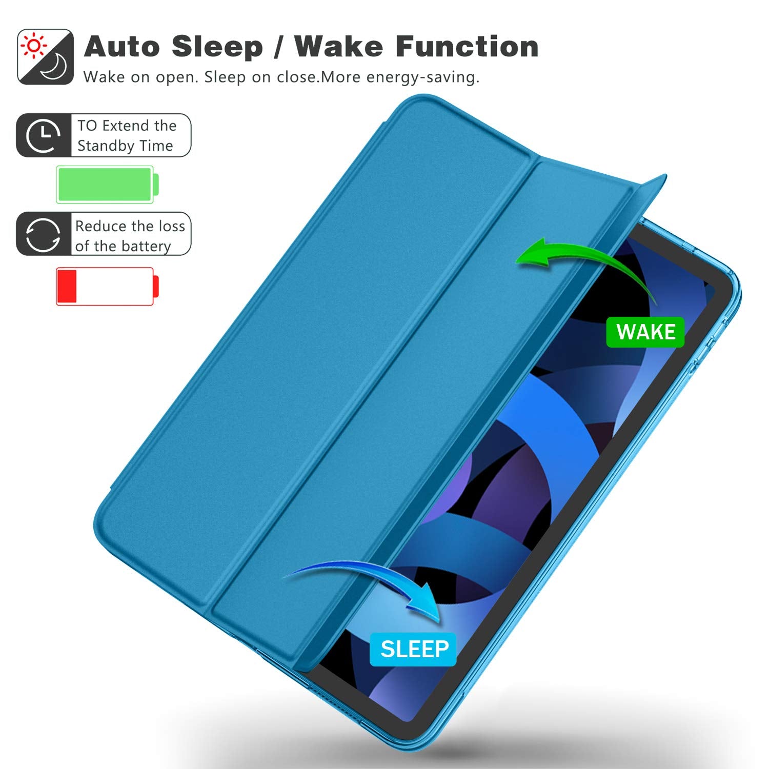 Imieet Ipad Air 11 Inch Case 2024 /Ipad Air 5/4 Case 2022/2020 10.9 Inch   Ipad Air 6Th/5Th/4Th Generation Case Slim Cover With