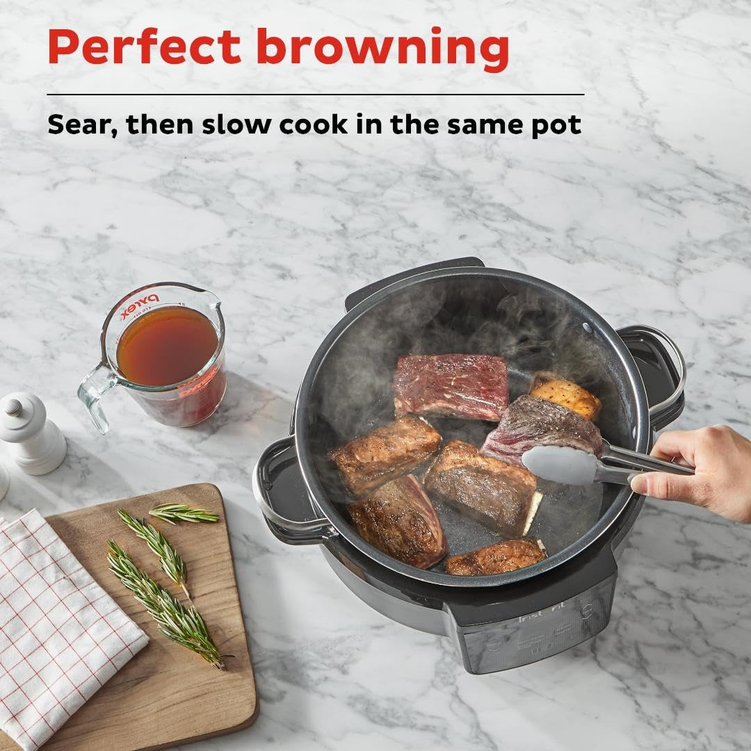 Instant Pot Superior Cooker 7.5Qt Slow Cooker And Multicooker, 4 In 1 Functions, Sears/Saut  , Slow Cooks/Roast, Steams And Warm