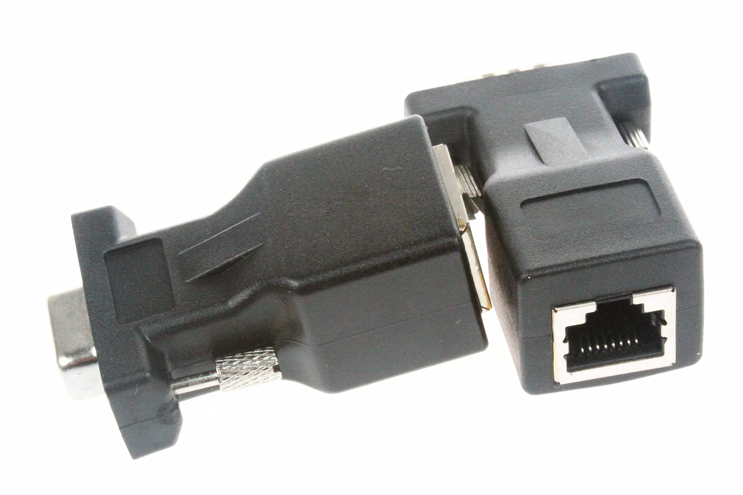 Lm Yn Vga To Rj45 Adapter Connector 2 Pcs Rj45 Female To Vga Male Female Cat5 Cat6 Support 720P 1080I 1080P Analog High Definiti