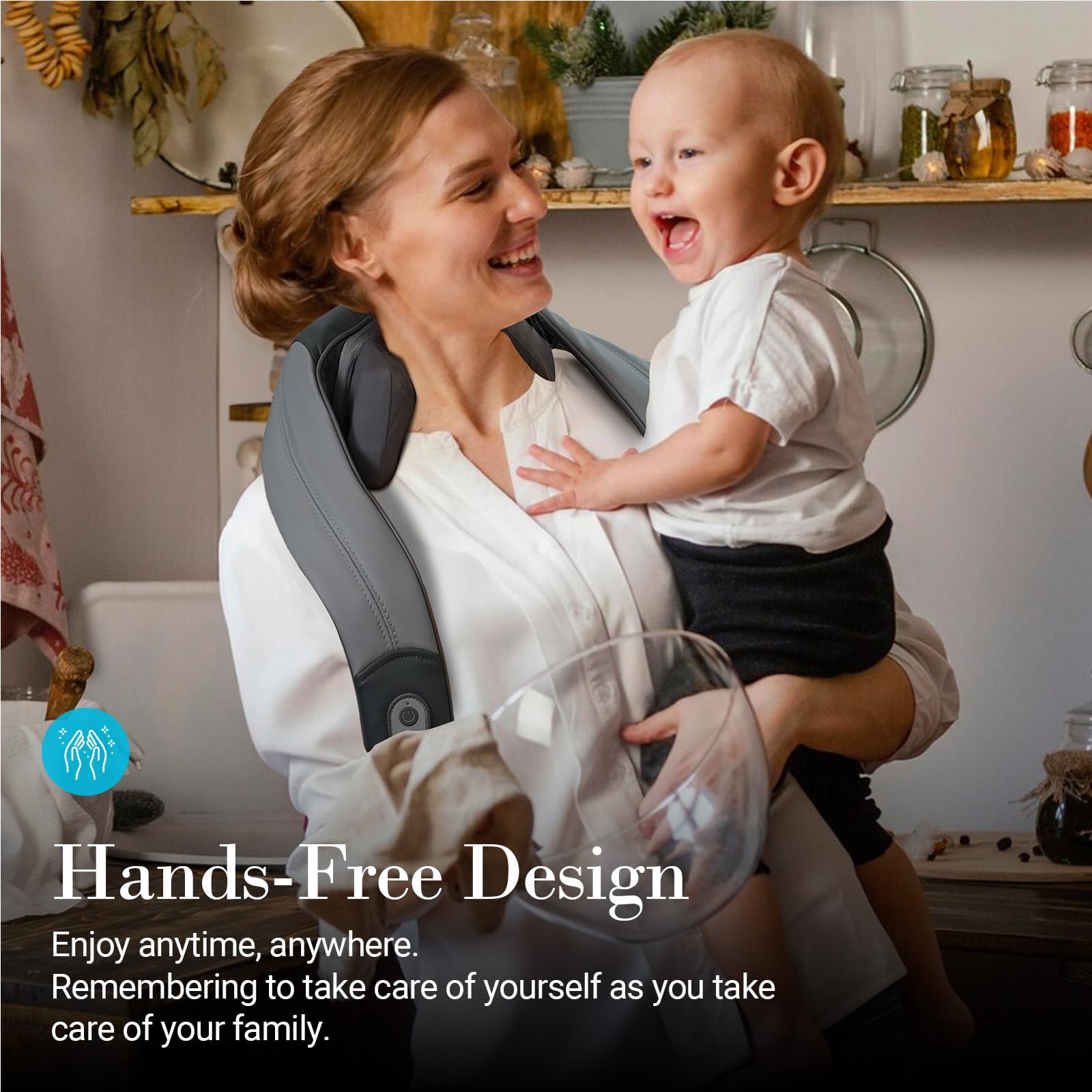 Cupilo Shiatsu Neck And Shoulder Massager With Heat   Fsa Or Hsa Eligible, Cordless 4D Deep Tissue Kneading Massager, Rechargeab