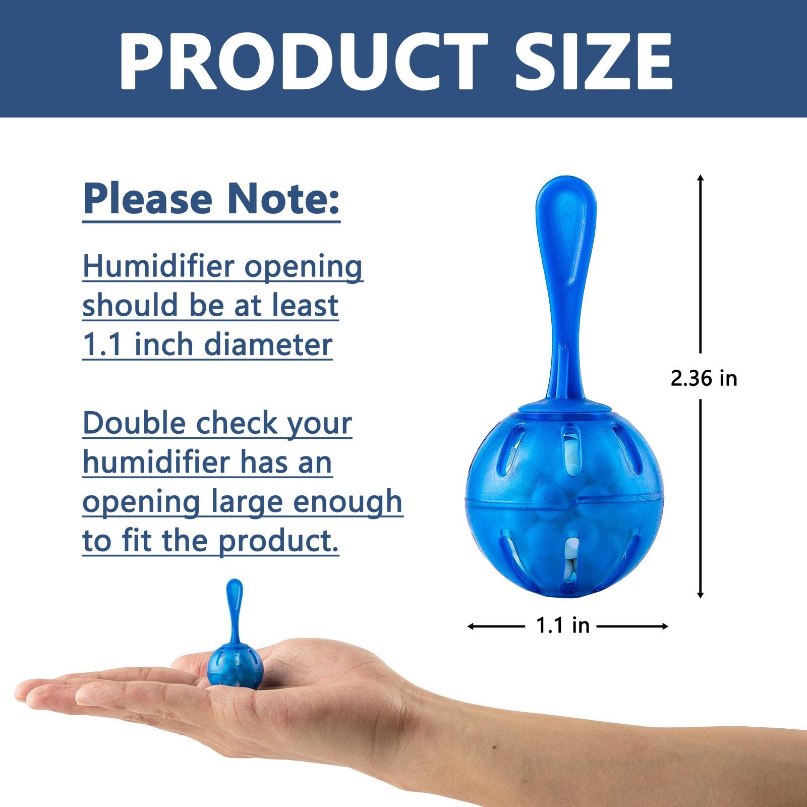 Humidifier Tank Cleaner, Raipoment Demineralization Cleaning Ball, Compatible With Mist Humidifiers, Fish Tank, Purifies Water,