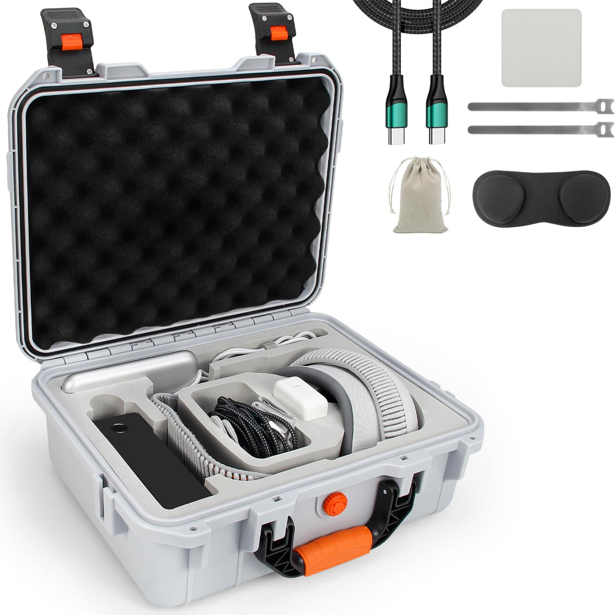 Amazear Hard Case For Apple Vision Pro,Perfect For Storing Vision Pro And Battery At Home Or While Traveling, Large Capacity App