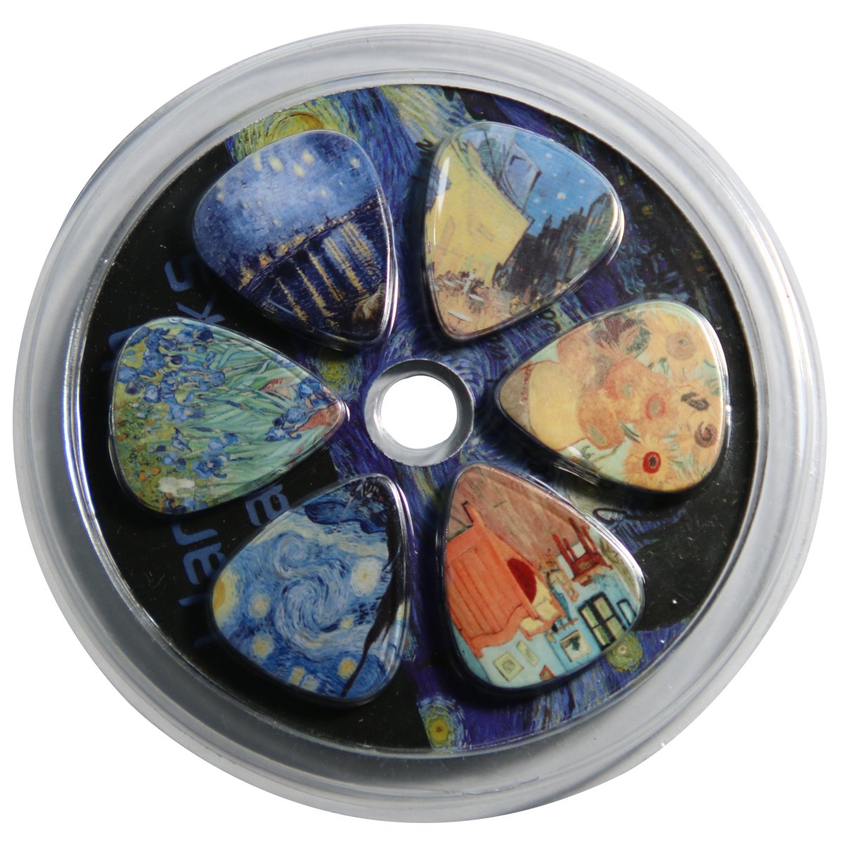 Creanoso Vincent Van Gogh Guitar Picks   Celluloid Medium 12 Pack   Starry Night Sunflowers Cafe   Best Stocking Stuffer Gifts F