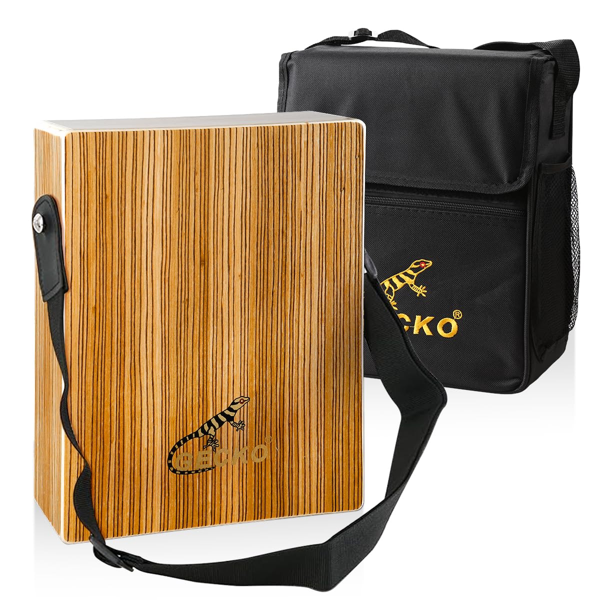 Gecko Travel Cajon Box Drum Wooden Percussion Box Musical Instrument Cajon Box Drum Basic Box Drum With Carrying Bag