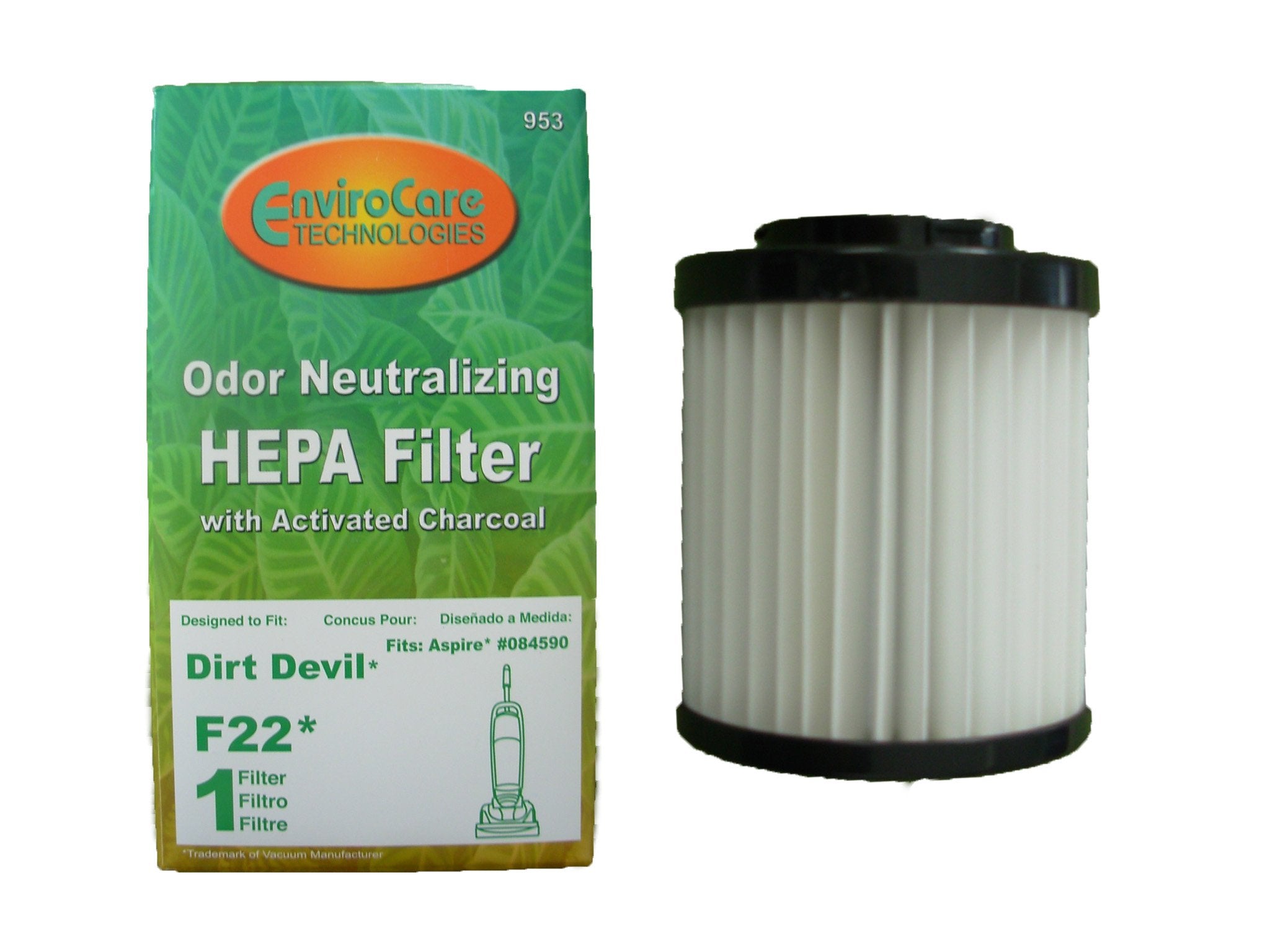 Envirocare Replacement Premium Hepa Filter Designed To Fit Dirt Devil F22 Uprights