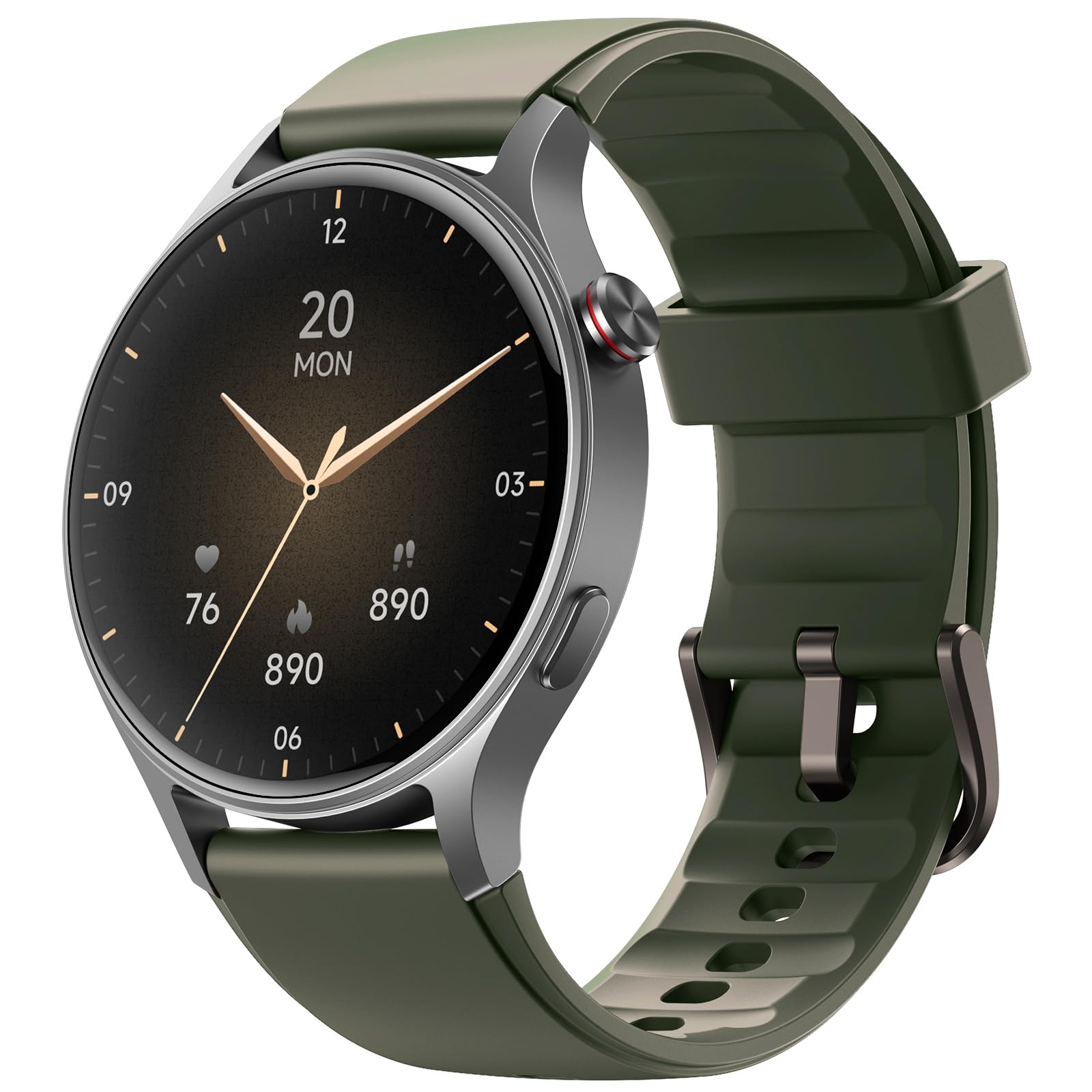 Fitpolo Smart Watch for Men Women,1.3 AMOLED Touchscreen Fitness Tracker, Make/Answer Calls, Heart Rate SpO2 Monitor, IP68 Water