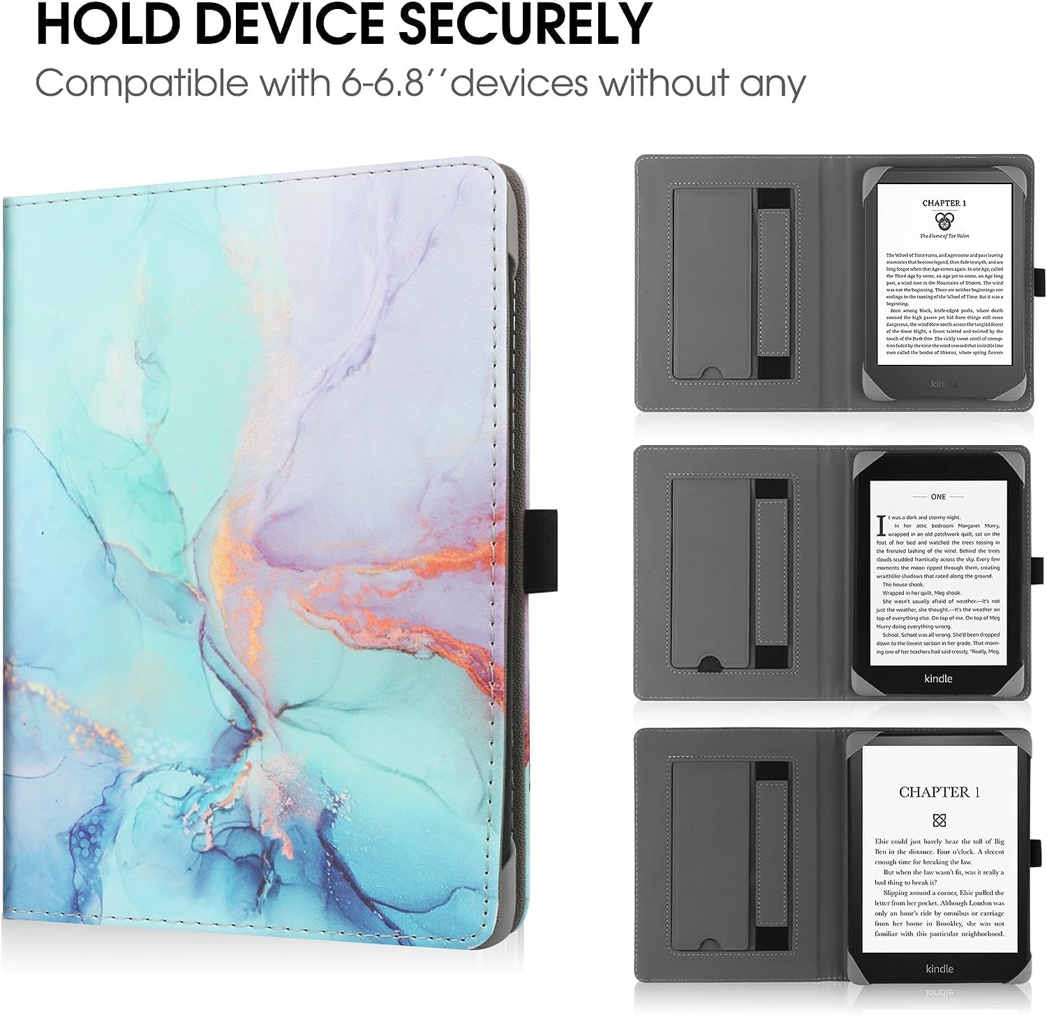 Hgwalp Universal Case For 6 6.8 Inch Ereaders, Paperwhite Case With Hand Strap Compatible With All 6'' 6.8'' Paperwhite/Paperwhi