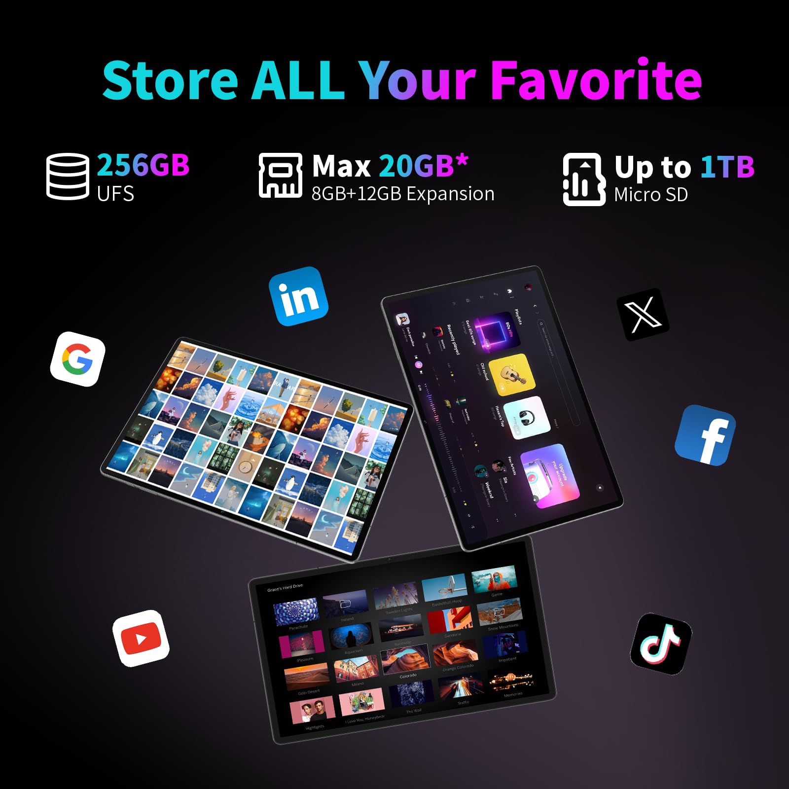 Teclast T65Max Tablet, 13'' Android Tablet With 256Gb Rom, Helio G99 Octa Core For Gaming, Android 14 Tableta, 10000Mah/18W Fast