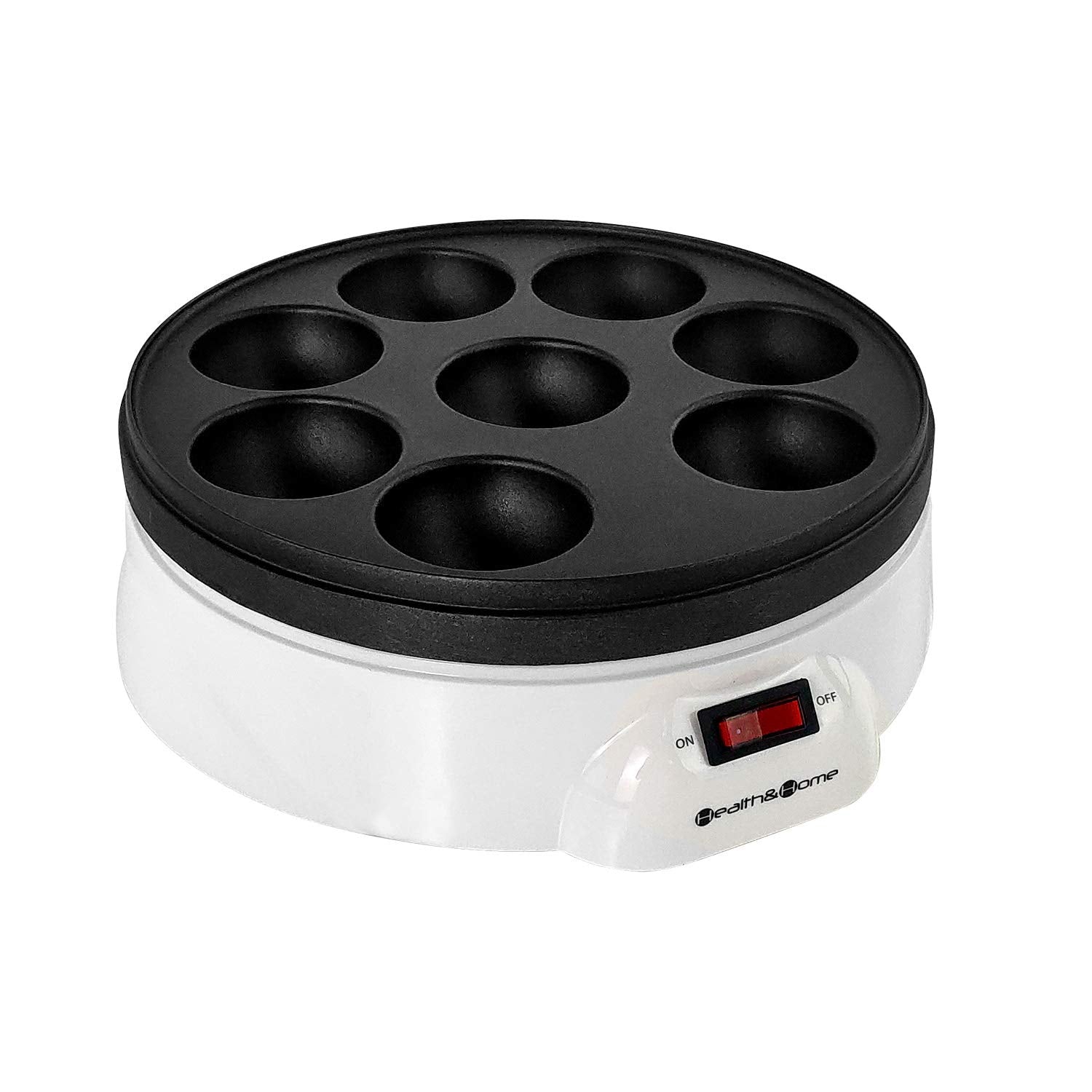 Health And Home Electric Japanese Takoyaki Octopus Pan 8  Balls Maker Danish Aebleskiver And Ebelskiver Maker, Cake Pops Maker With Nonstick Coating,Easy Clean