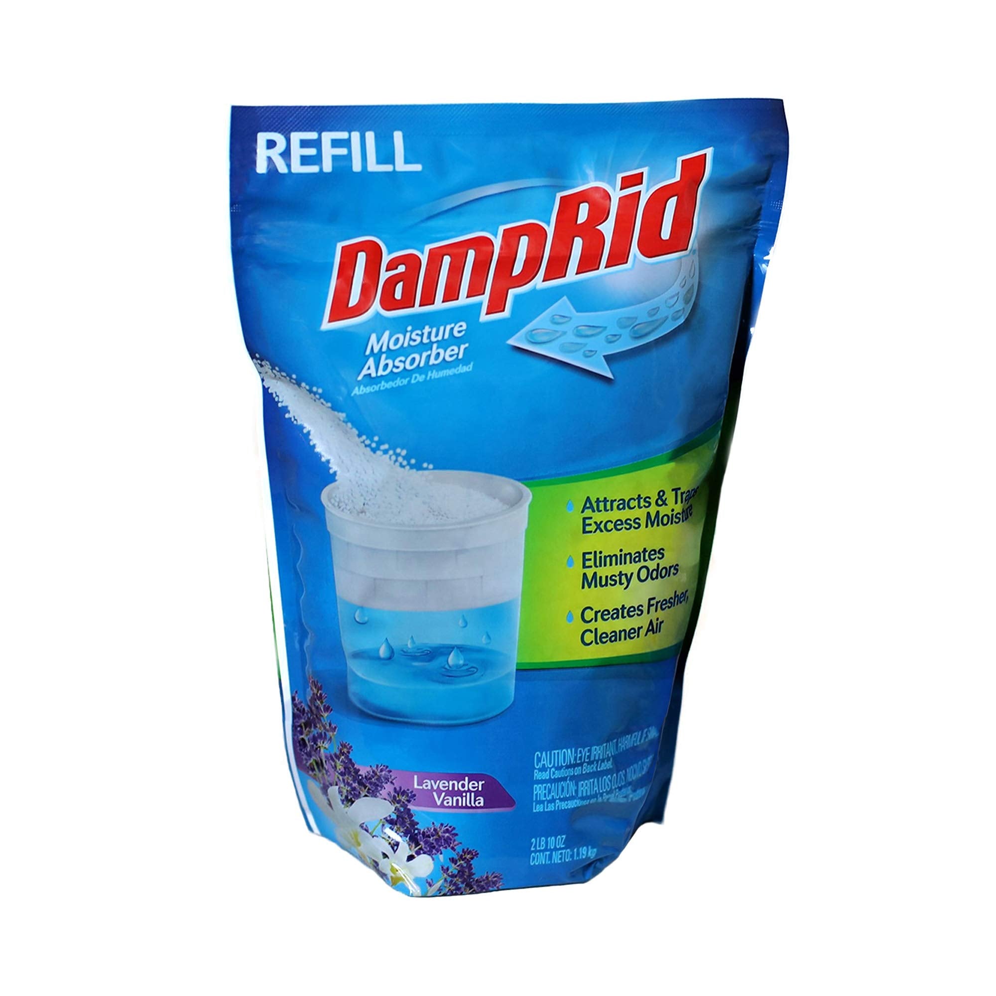 DampRid - Lavender Vanilla Moisture Absorber - 42 oz. Refill Bag - Attracts & Traps Moisture for Fresher, Cleaner Air