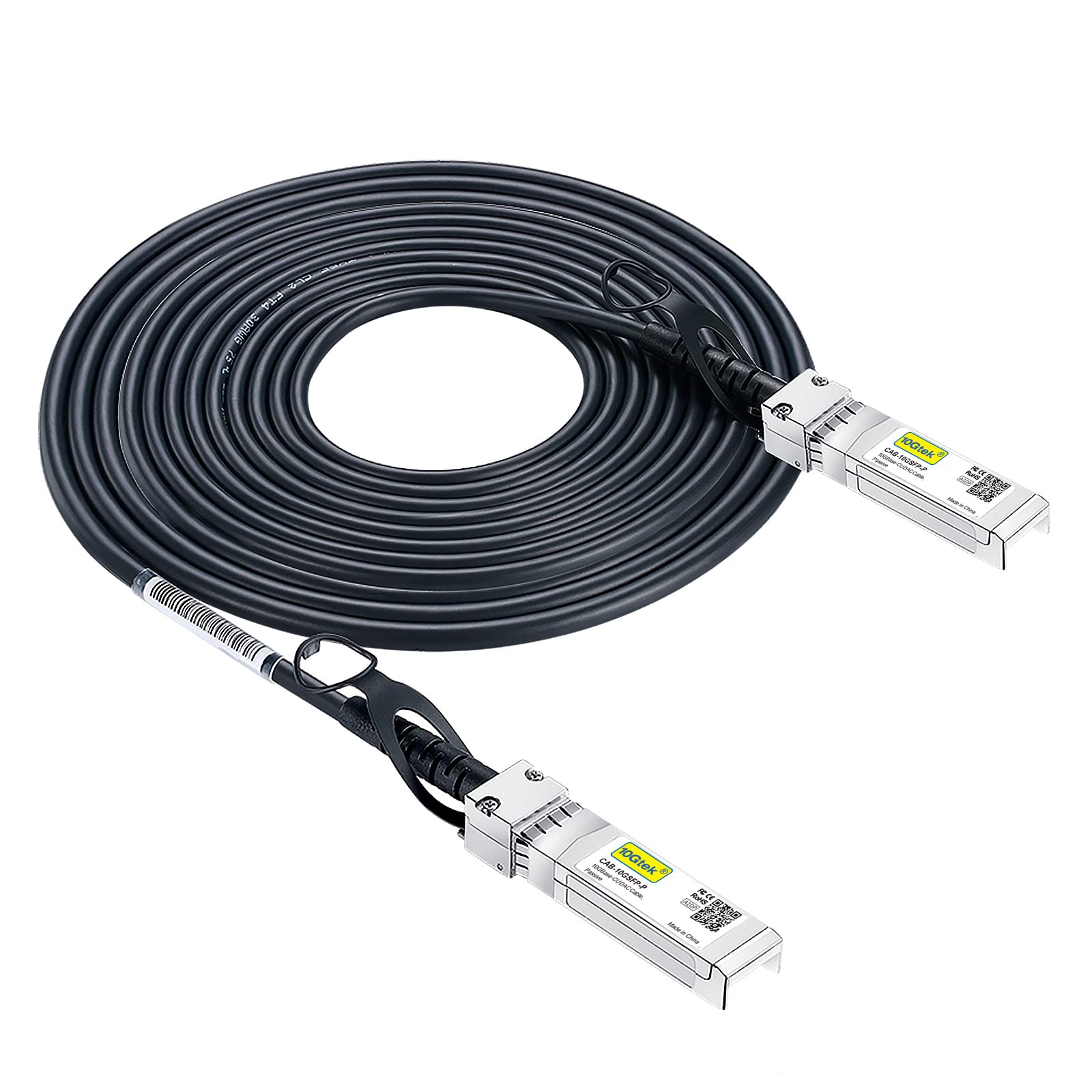 10Gtek# Sfp+ Dac Twinax Cable, Passive, Compatible With Ubiquiti Unifi Es 48/Es 16 Xg, 5 Meter(16.4Ft)
