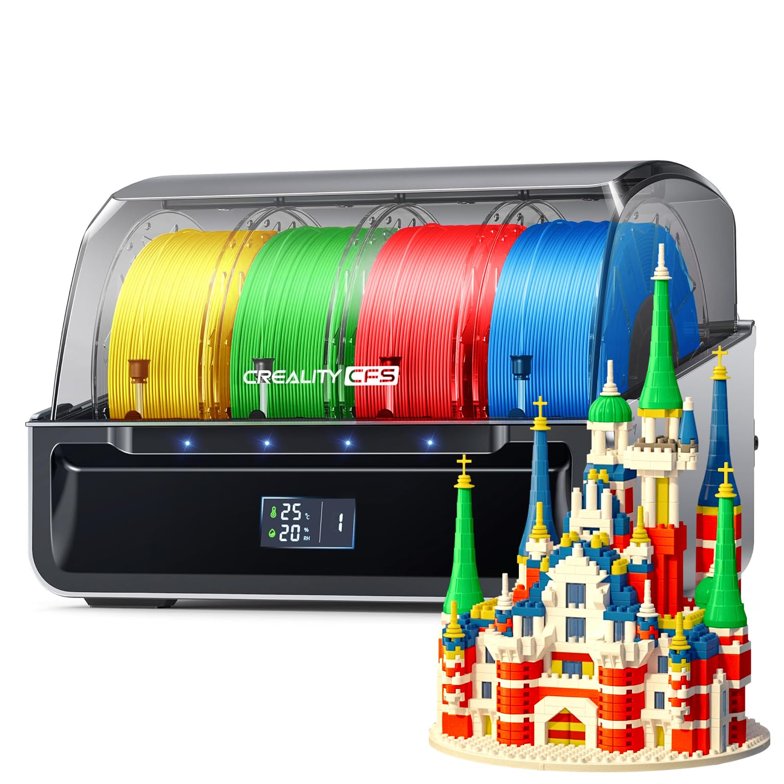 Official Creality CFS, Multicolor 3D Printer Filament System, Anti-Moisture Filament Storage, Supports 16 Color Printing for K2 