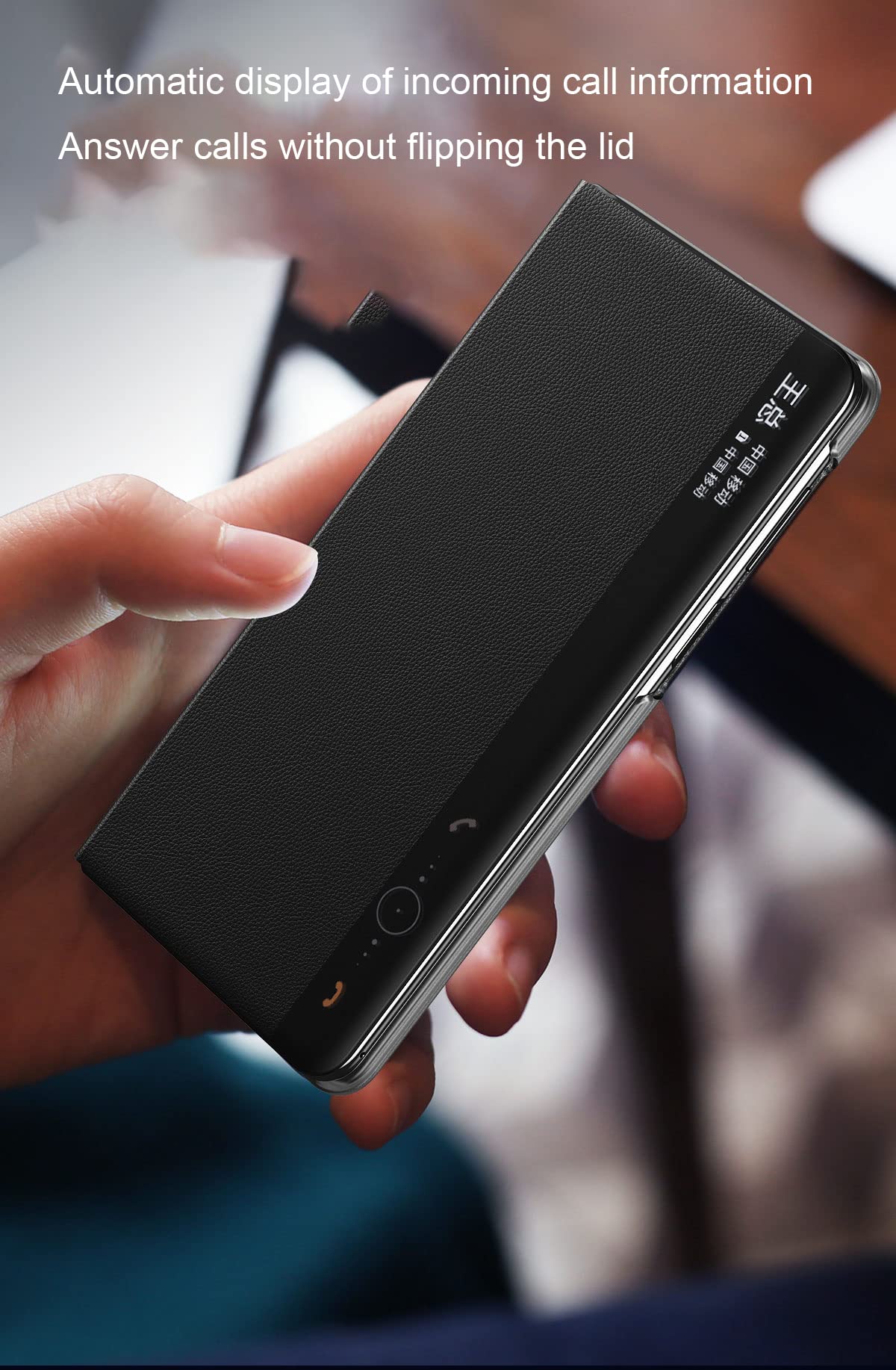 Coque Case For Huawei Mate X3 Mobile Phone Holster With Bracket Function,All Inclusive Protection Smart Window Flip Phone Cover