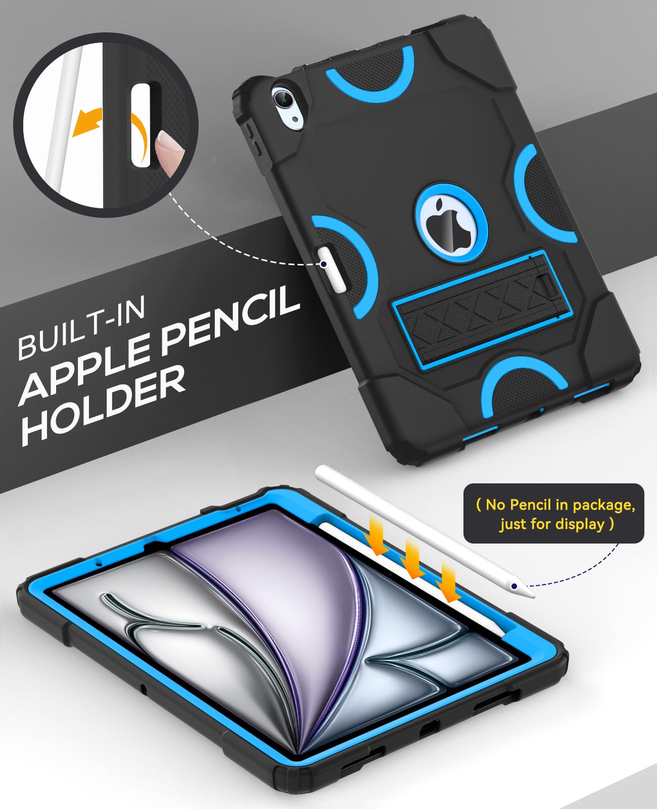 Cantis Case For Ipad Air 11 Inch M2 (2024), Ipad Air 5Th Generation (2022)/ Ipad Air 4Th Gen (2020) 10.9 Inch, Heavy Duty Shockp