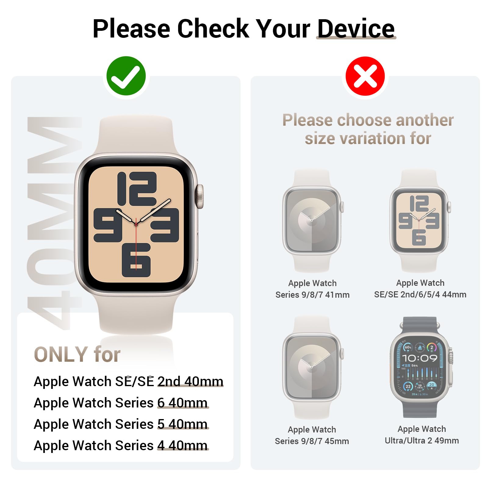 [3Pack] Tensea For Apple Watch Screen Protector Case Se 2022 Series Se 6 5 4 40Mm, Iwatch Protective Face Cover, Tempered Glass