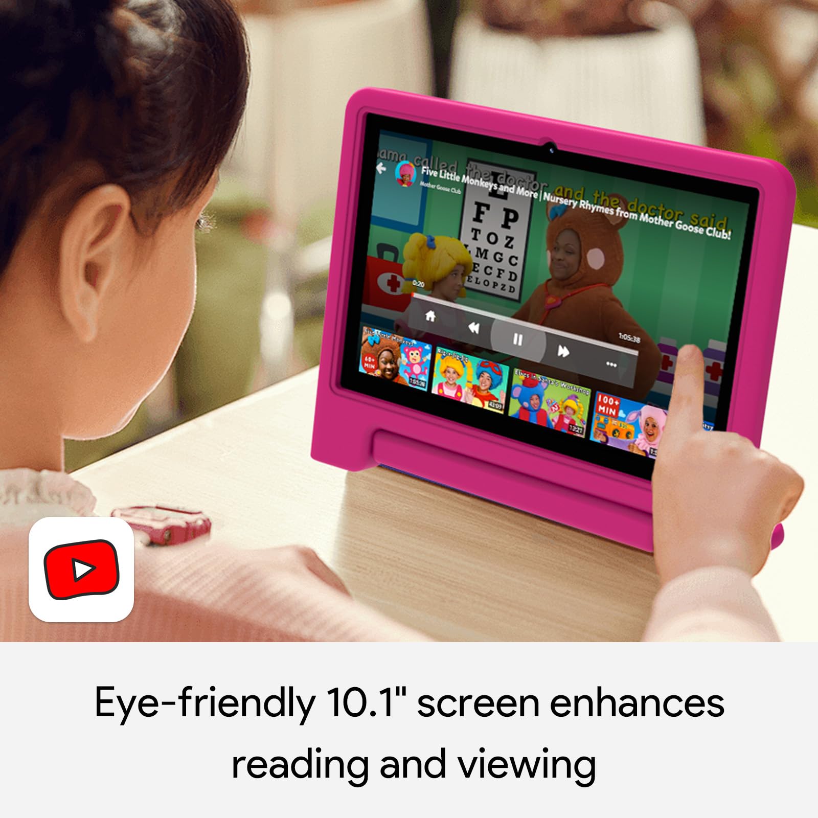 Uemxdox 2024 Upgraded Kids Tablet, 10.1 Inch Android 14 Tablet For Kids With Case Included, Octa Core Cpu, 4Gb Ram 64Gb Rom(1Tb