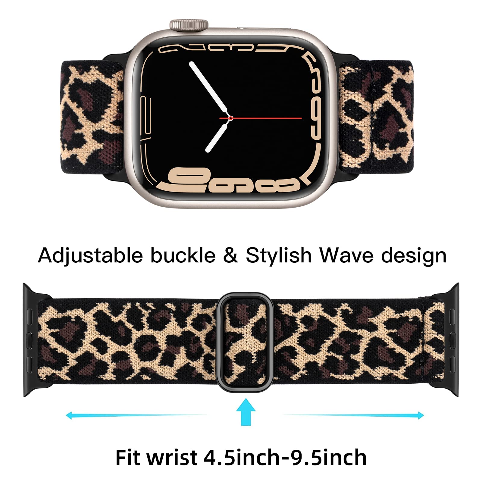 Lerobo Stretchy Solo Loop Nylon Band Compatible With Apple Watch 9 44Mm 45Mm 46Mm 49Mm 42Mm For Men Adjustable Elastic Band For