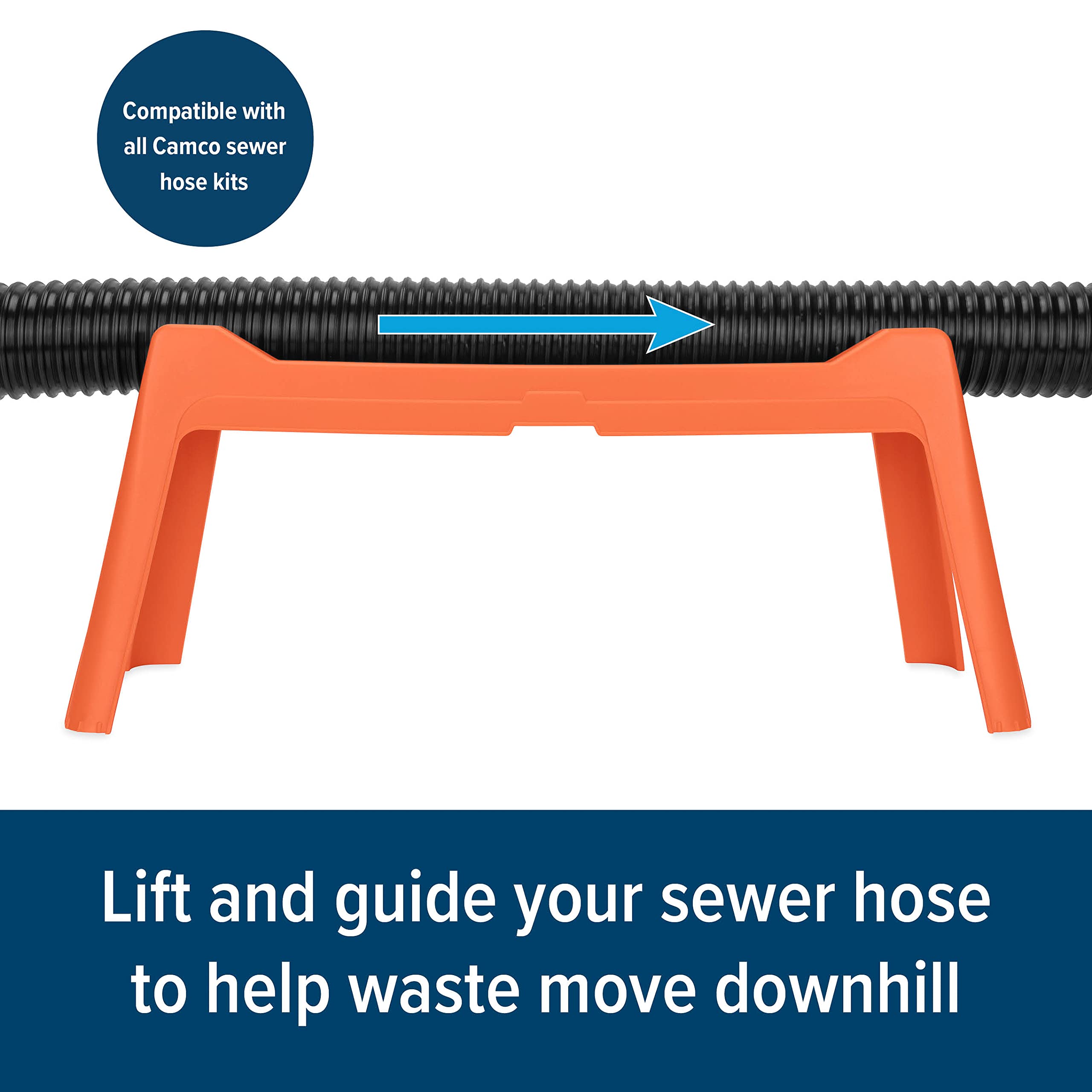 Camco Rhino Rv Sewer Hose Support Kit - Extends Over Uneven Terrain For Easy Drainage - Supports Up To 15-Feet Of Rv Sewer Hose ,WBAUVB0B8JYPFNF