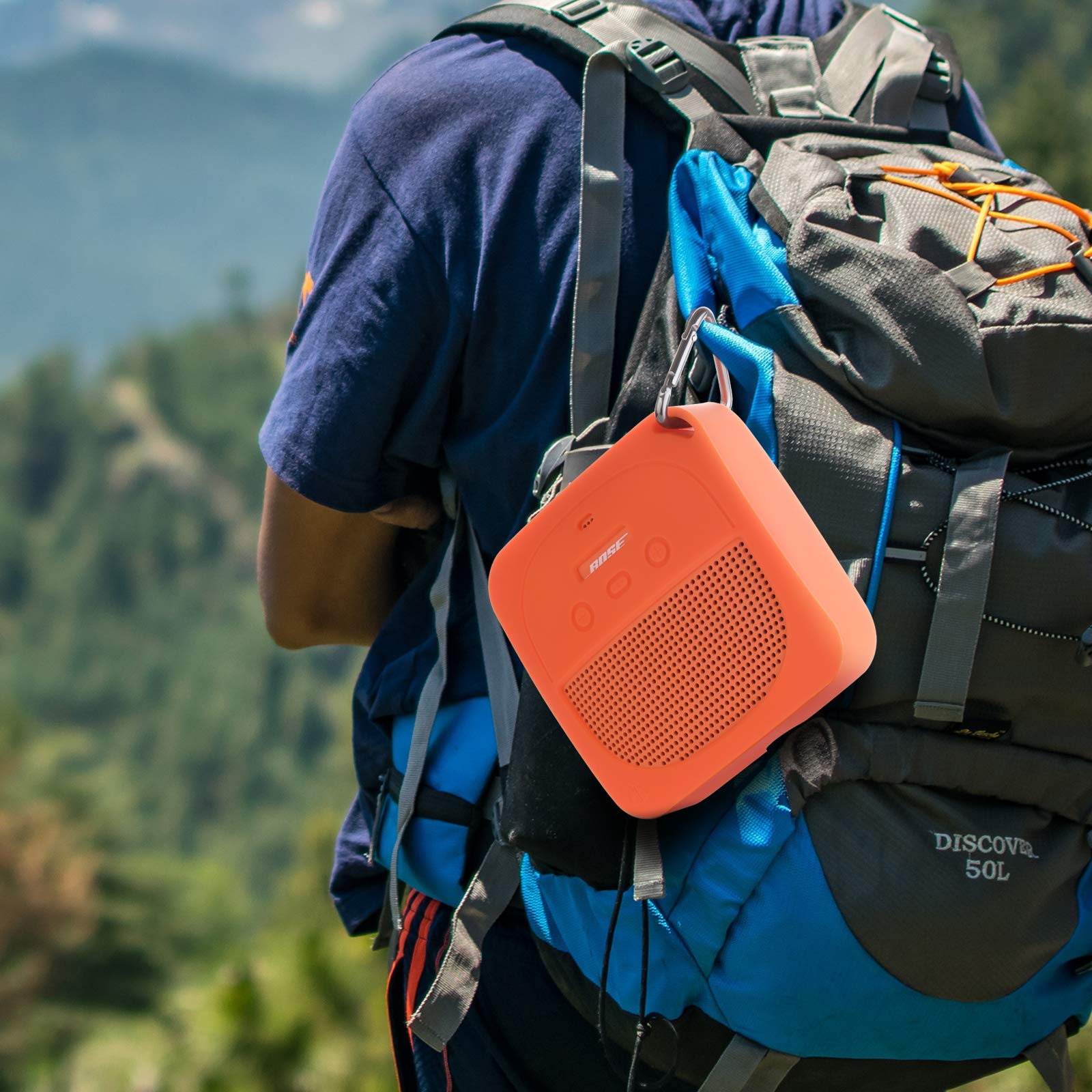 Txesign Silicone Case Compatible With Bose Soundlink Micro Speaker, Soft Travel Carrying Case Protective Cover With Metal Hook F