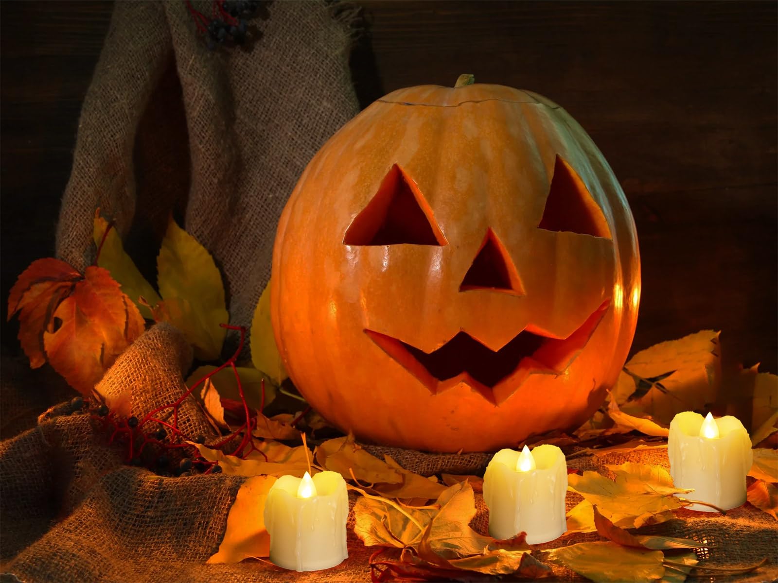 Candle Idea 6 Battery Operated Led Votives With Remote Timer Small Unscented Flickering Flameless Electric Candles For Kitchen H