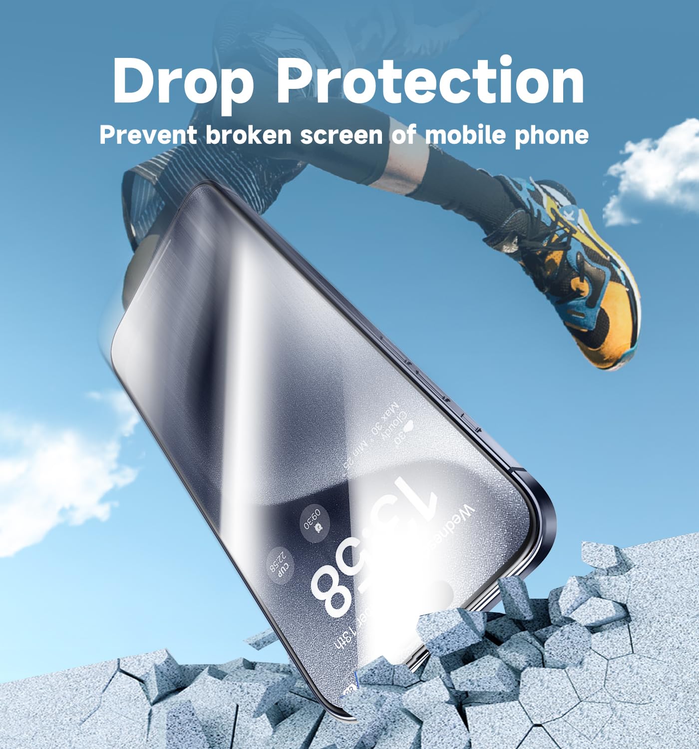 Magic John 2 Pack For Iphone 15 Pro (6.1 Inch) Tempered Glass Screen Protector, Auto Dust Elimination Installation, Bubble Free,