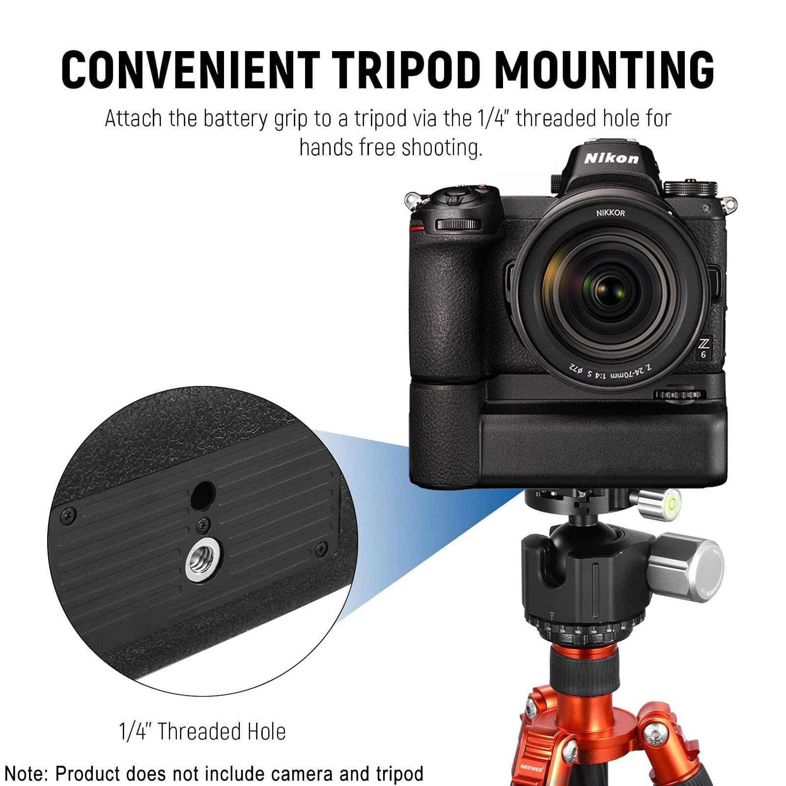 Happypopo Battery Grip For Nikon Z6/Z7 Micro Single Camera, Replacement For Original Mb N10 Battery Grip,Used To Replace 2 Nikon