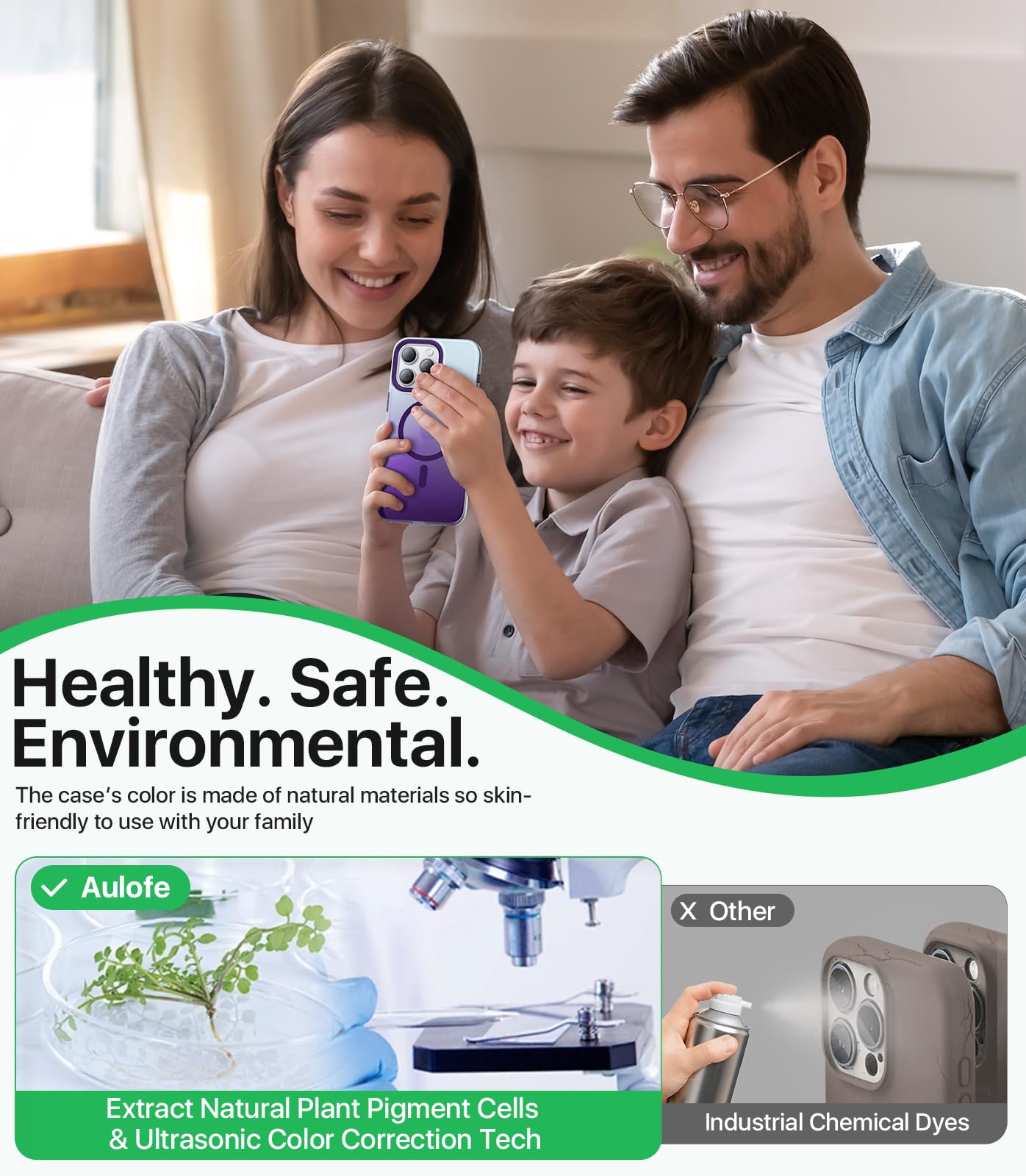 Aulofe Magnetic Shockproof For Iphone 16 Pro Max Case, Skin Friendly[Compatible With Magsafe] [Military Grade Protection]Anti Ye