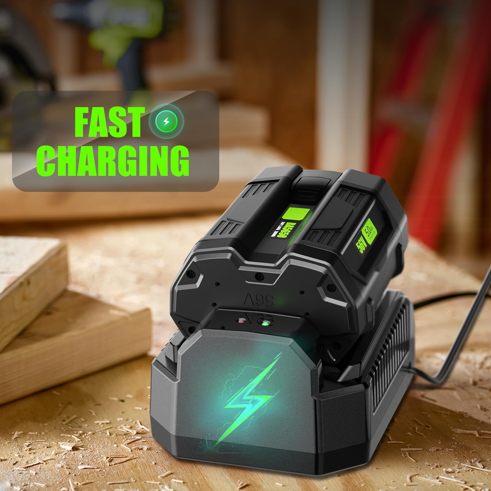 Fast Charging Replacement For Ego 56V Battery Charger Ch2100,Compatible With Ego 56V Batttery Ba2800 Ba4200 Ba1400,For Ego Power