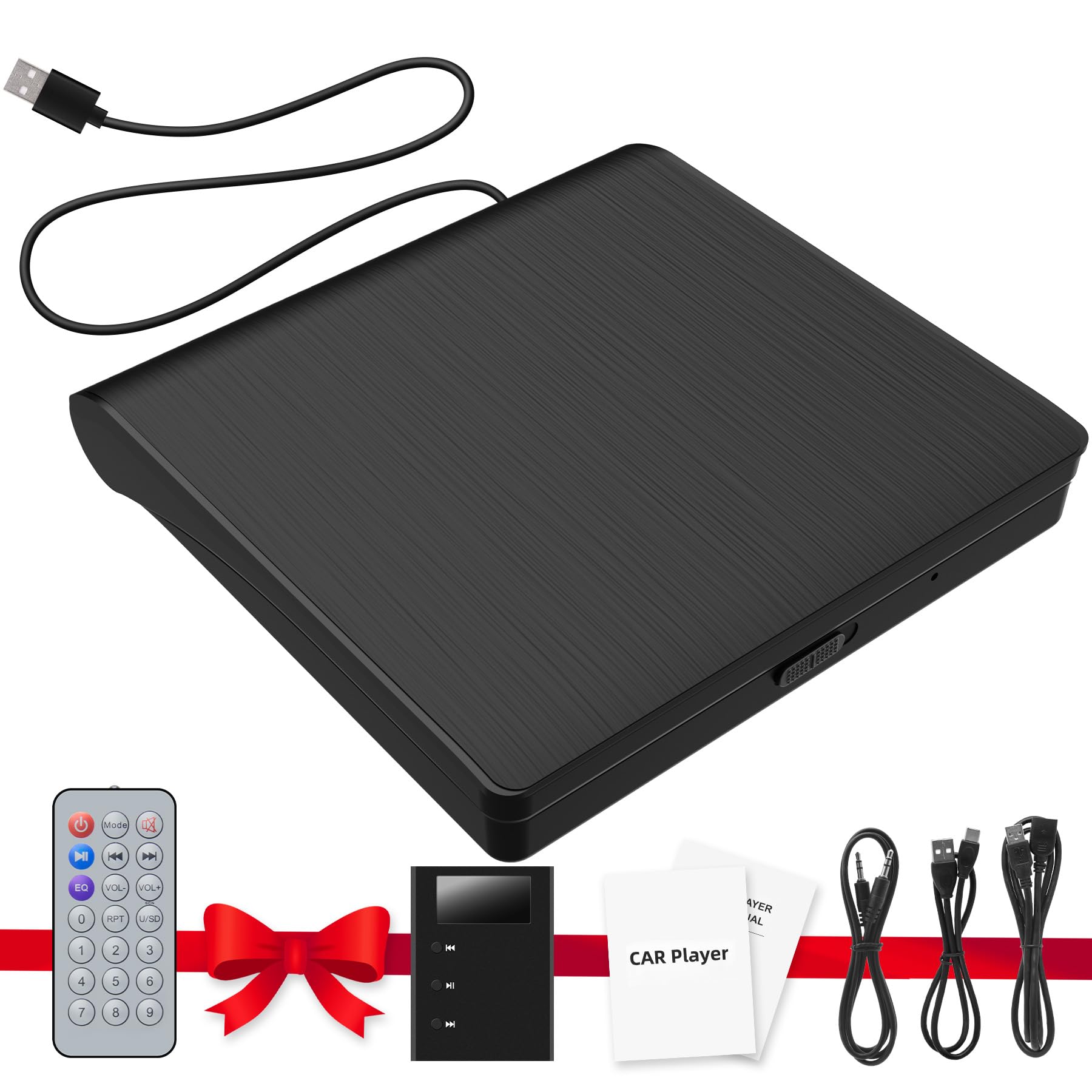 Jimtour Portable External Cd Player For Car, New Universal Car Cd Player For Car Without Cd Player, Usb Cd Player For Car Usb Au