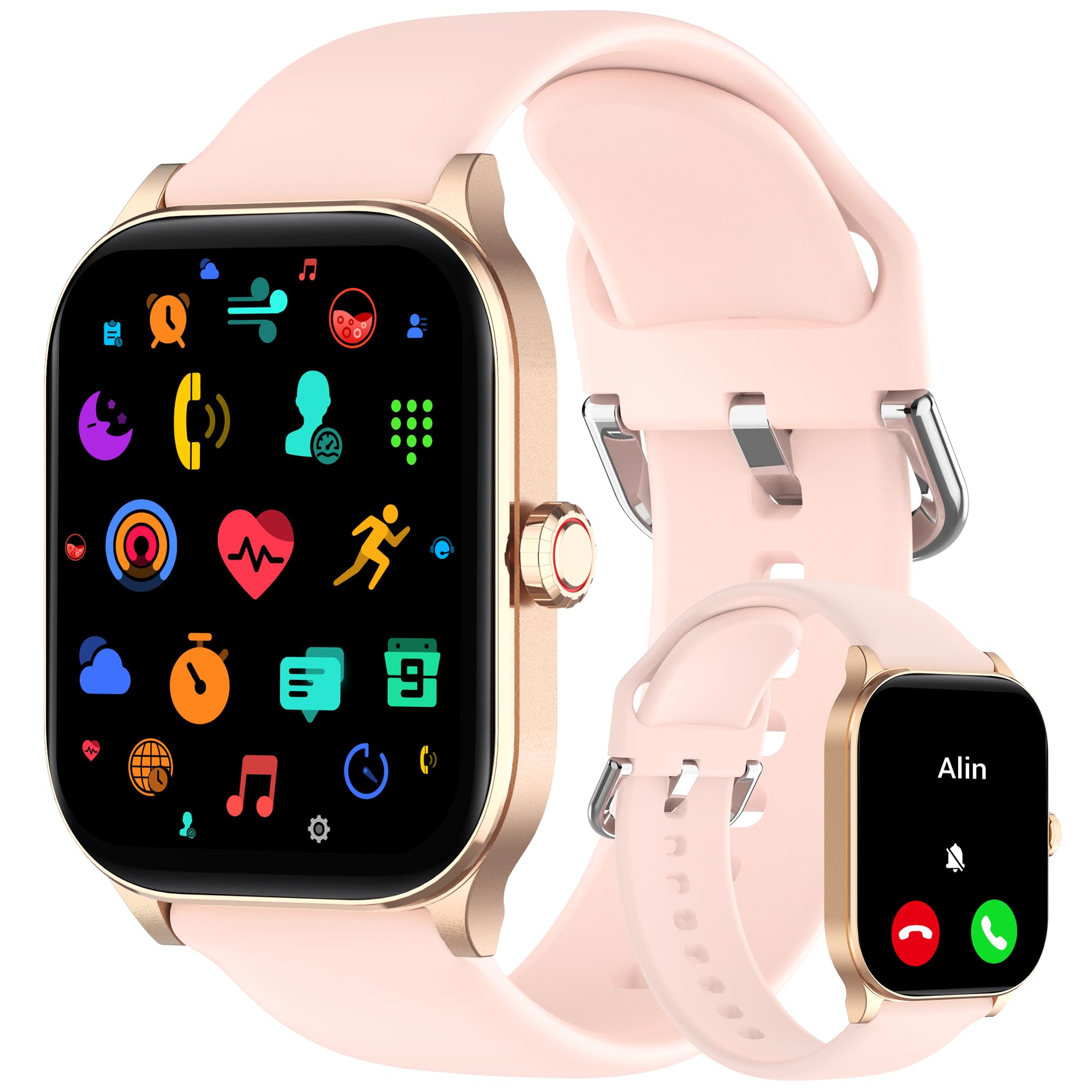 Othalne Smart Watch (Answer/Make Call), 1.85'' Smartwatch For Android Phones And Iphone With Heart Rate,Sleep Monitor,Pedometer,