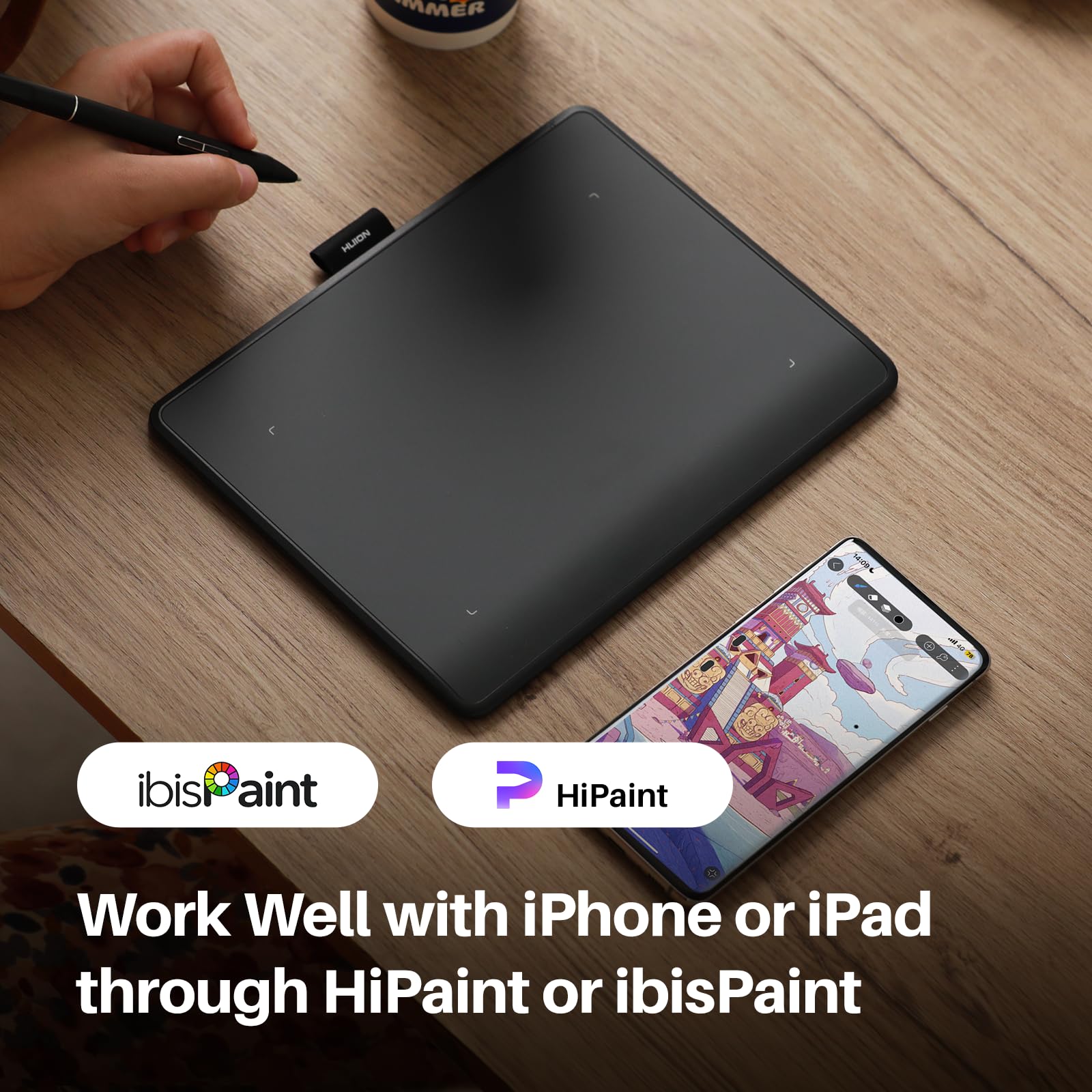 Huion Inspiroy Frego Samll Wireless Drawing Tablet, 6.3 X 3.9 Inch Bluetooth Graphics Tablet, Portable For Design, Writing, Phot