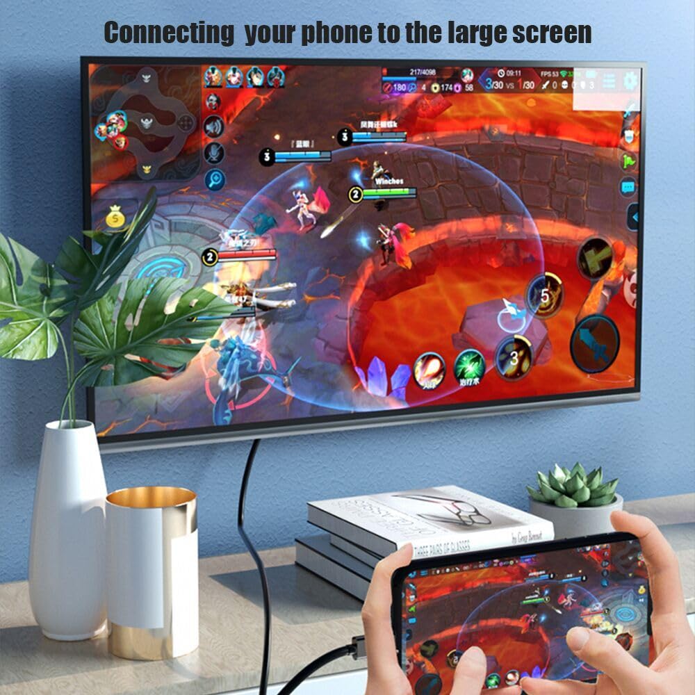 Ankky Usb C To Hdmi Cable Adapter,Usb 3.1 Type C To Hdmi 6.6Ft 4K Thunderbolt 3 Hdtv Cable Compatible With Samsung S8 S9 S10 S20