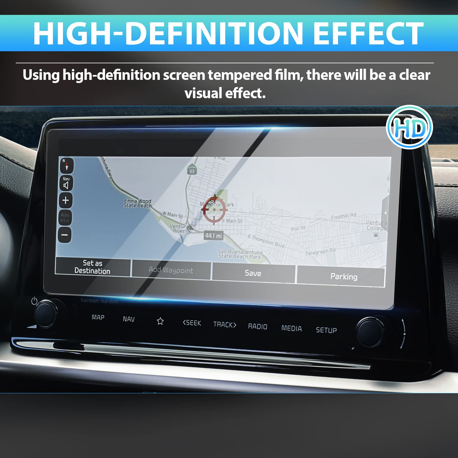 Autorder Screen Protector For 2022 2023 2024 Kia Forte Gt/Gt Line/Gt Manual Accessories 10.25 Inch Tempered Glass 9H Navigation