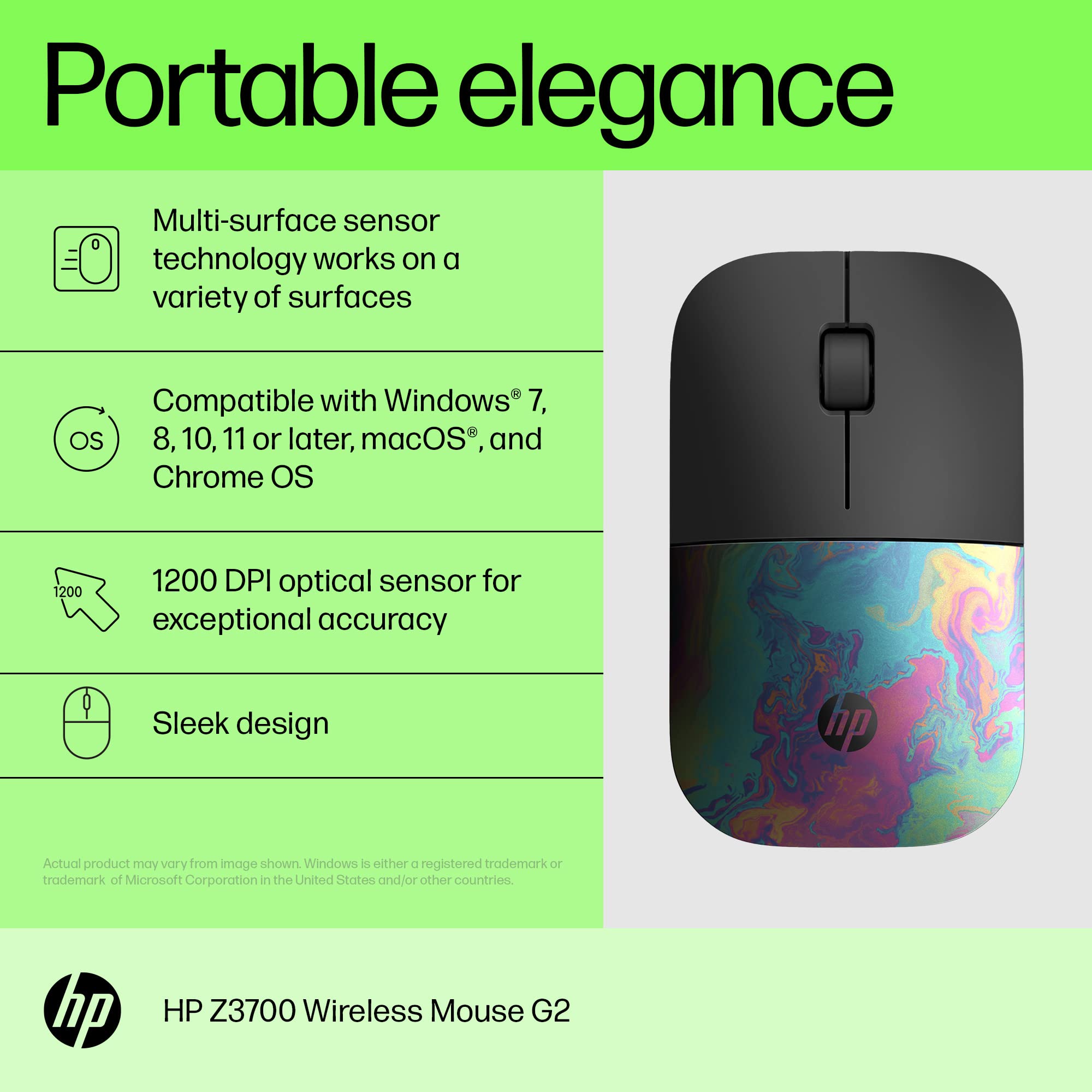 HP Z3700 G2 Wireless Mouse (Oil Slick)