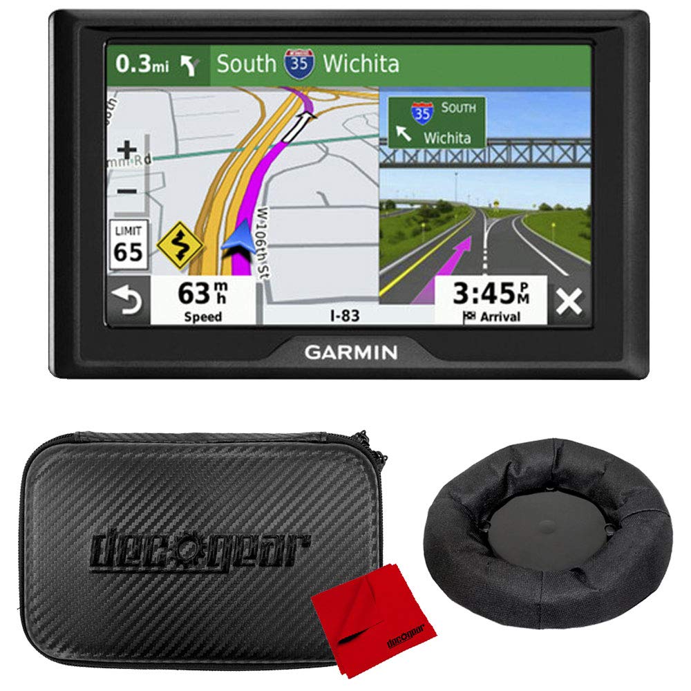 Garmin Drive 52 5'' Gps Navigator With Case And Dash Mount Bundle
